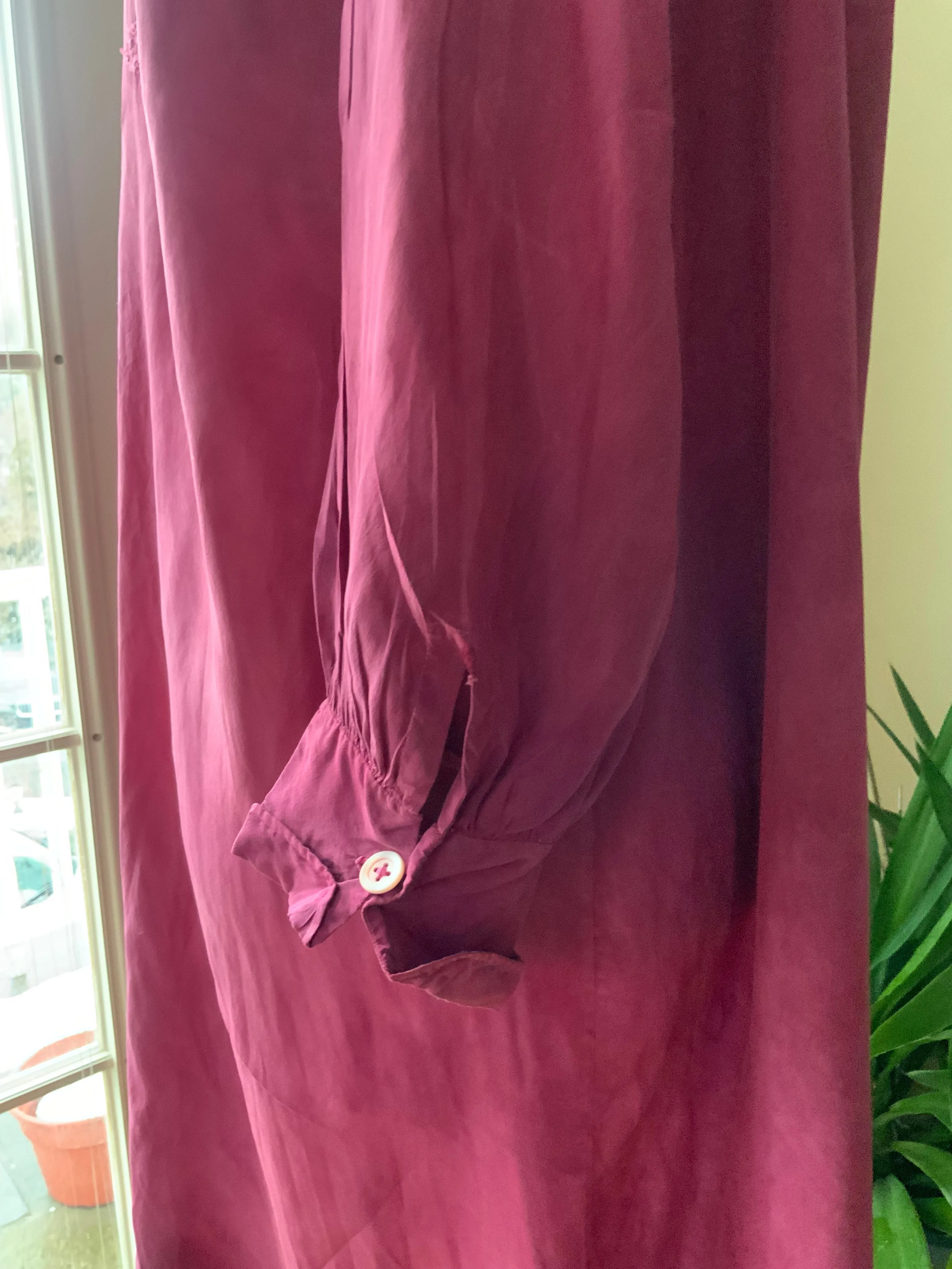 Long Sleeve Silk Nightgown - 20s - 20I