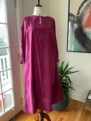 Long Sleeve Silk Nightgown - 20s - 20I