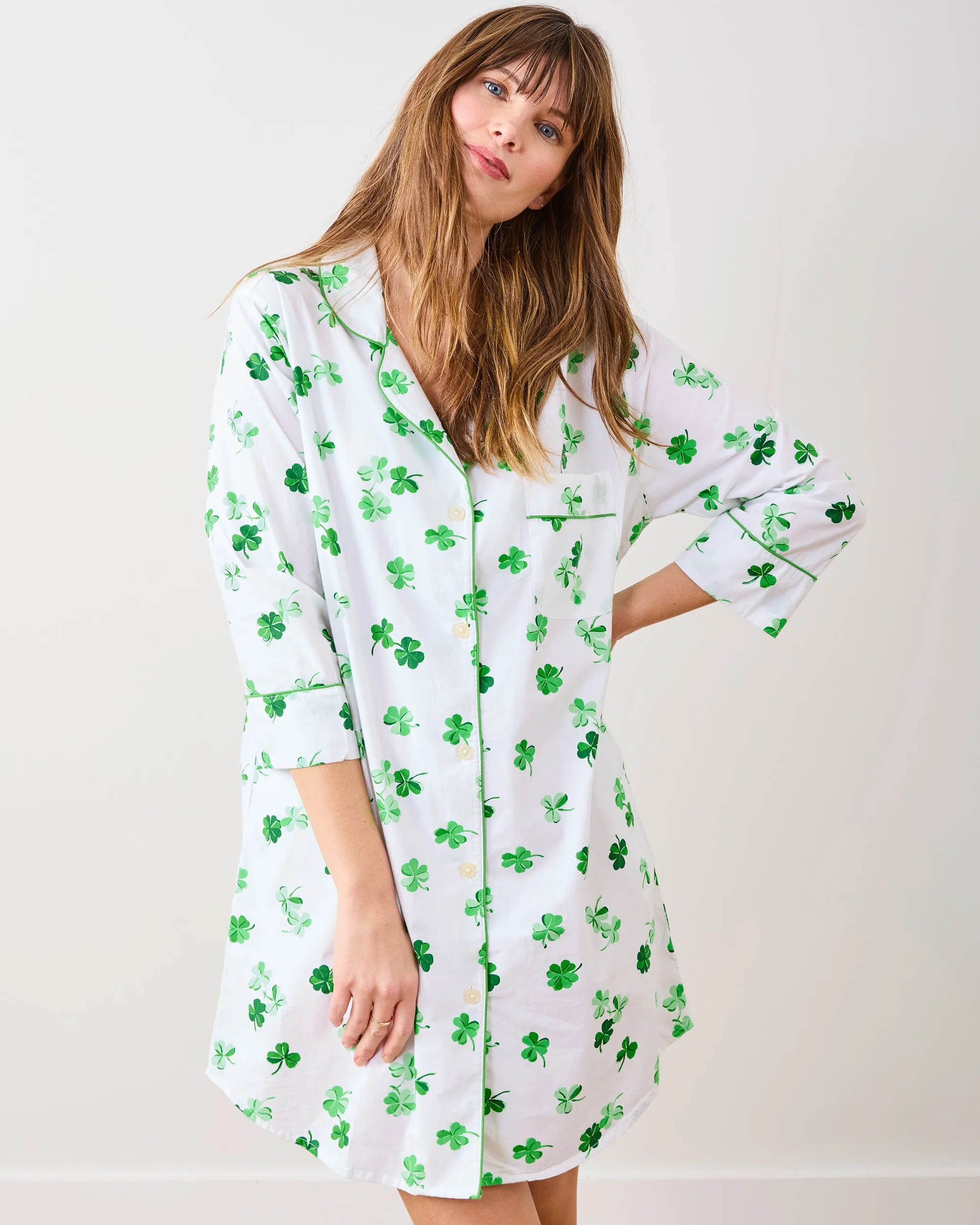 Lucky Clover - Sleep Shirt - Cloud