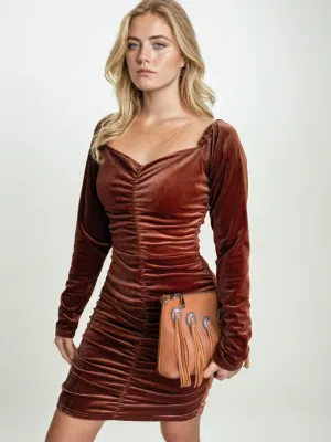 Maroon Bodycon Mini Dress