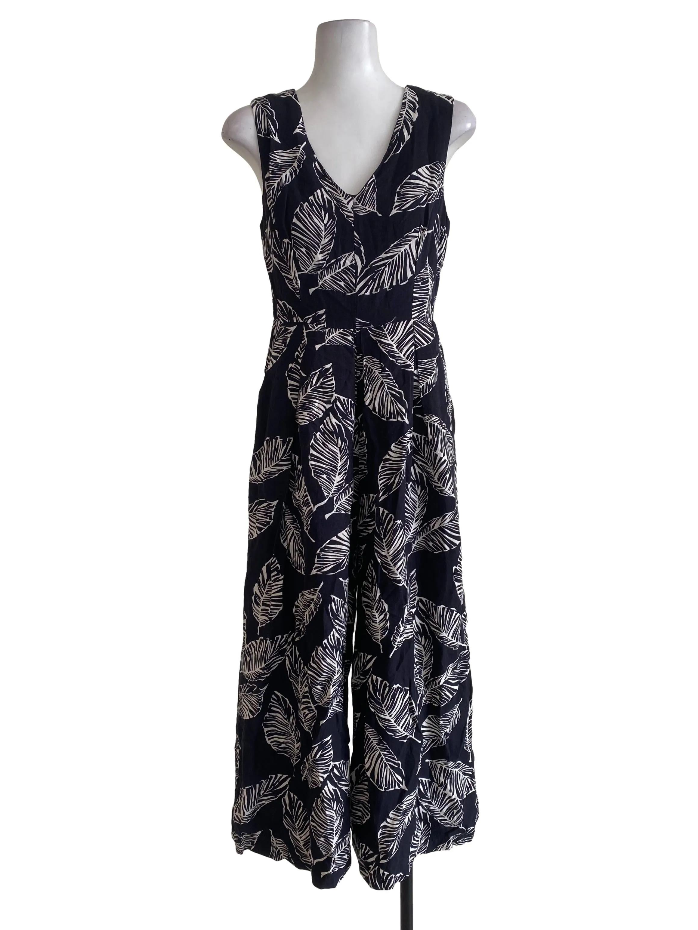 Matte Black Leafy Jumpsuits TEM