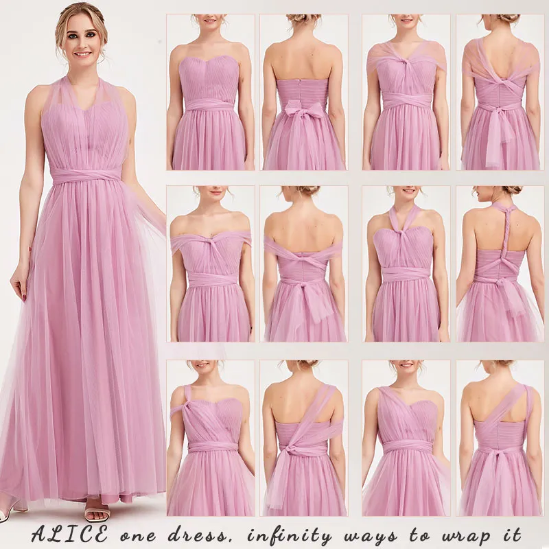 Mauve MULTI WAY Sweetheart Tulle Bridesmaid Dress