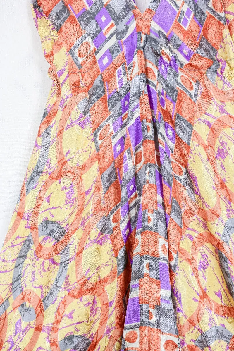 Medusa Harem Jumpsuit - Vintage Sari - Fruit Punch Bubble  - S/M