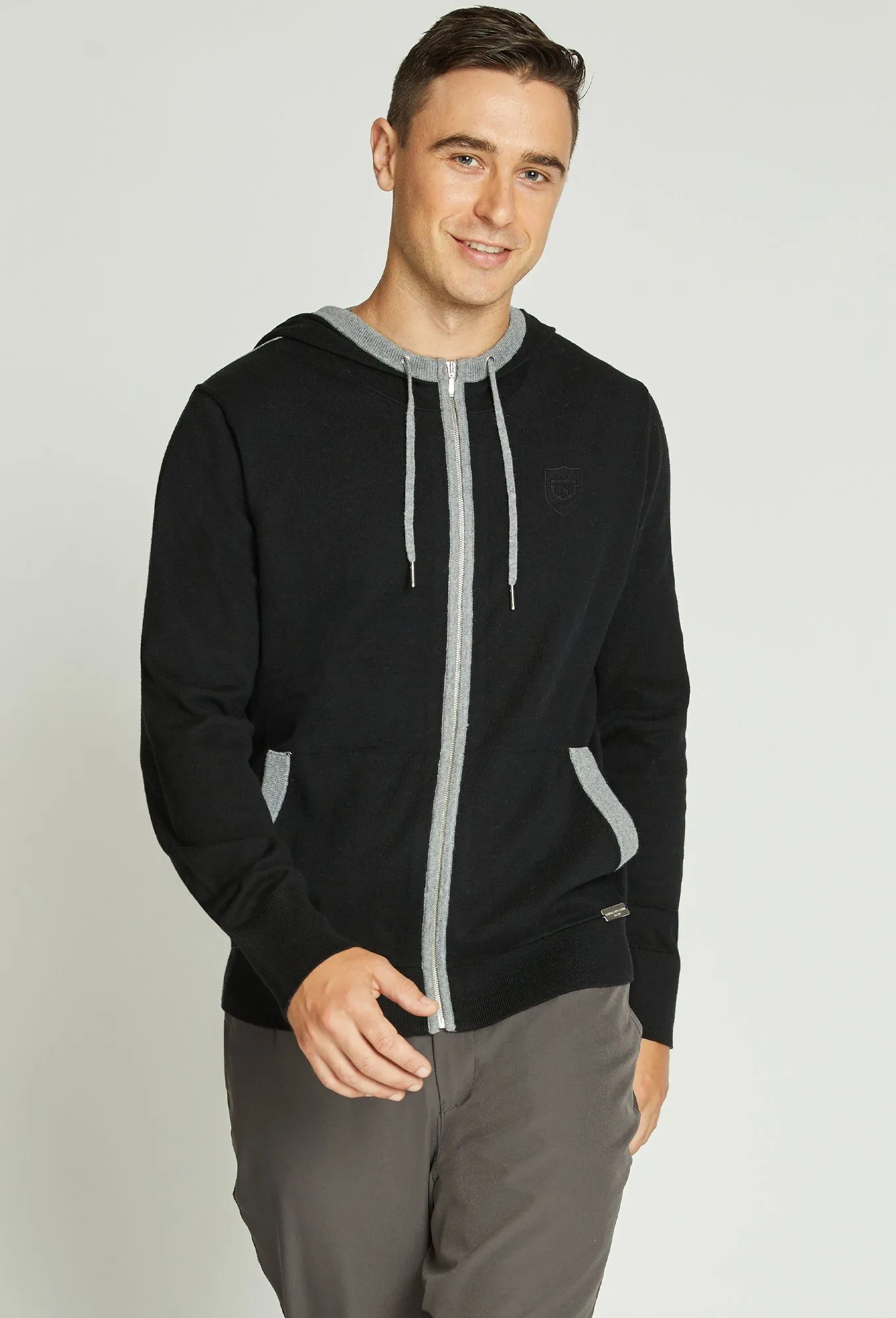 Men's Cotton & Cashmere Zip-Up