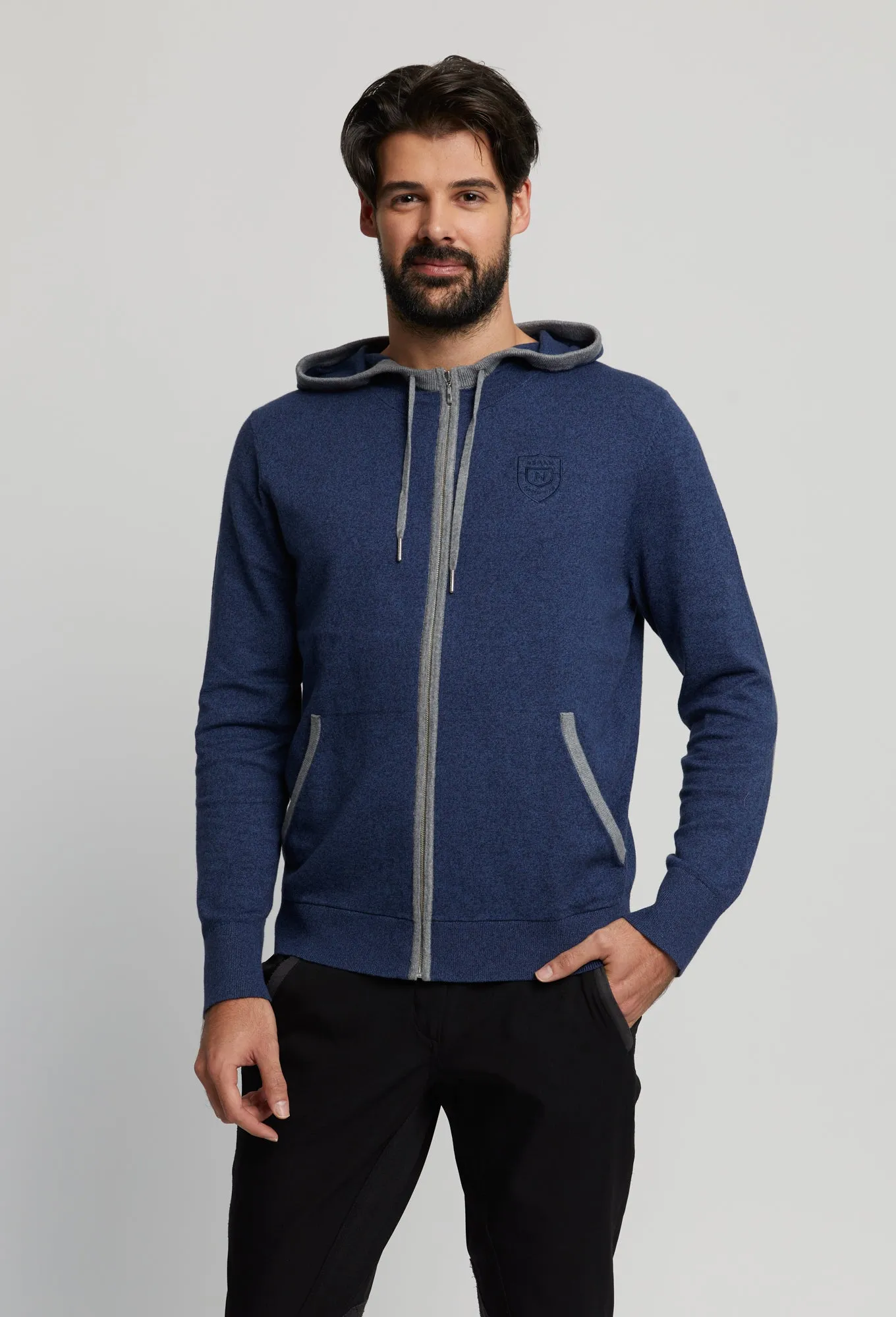 Men's Cotton & Cashmere Zip-Up