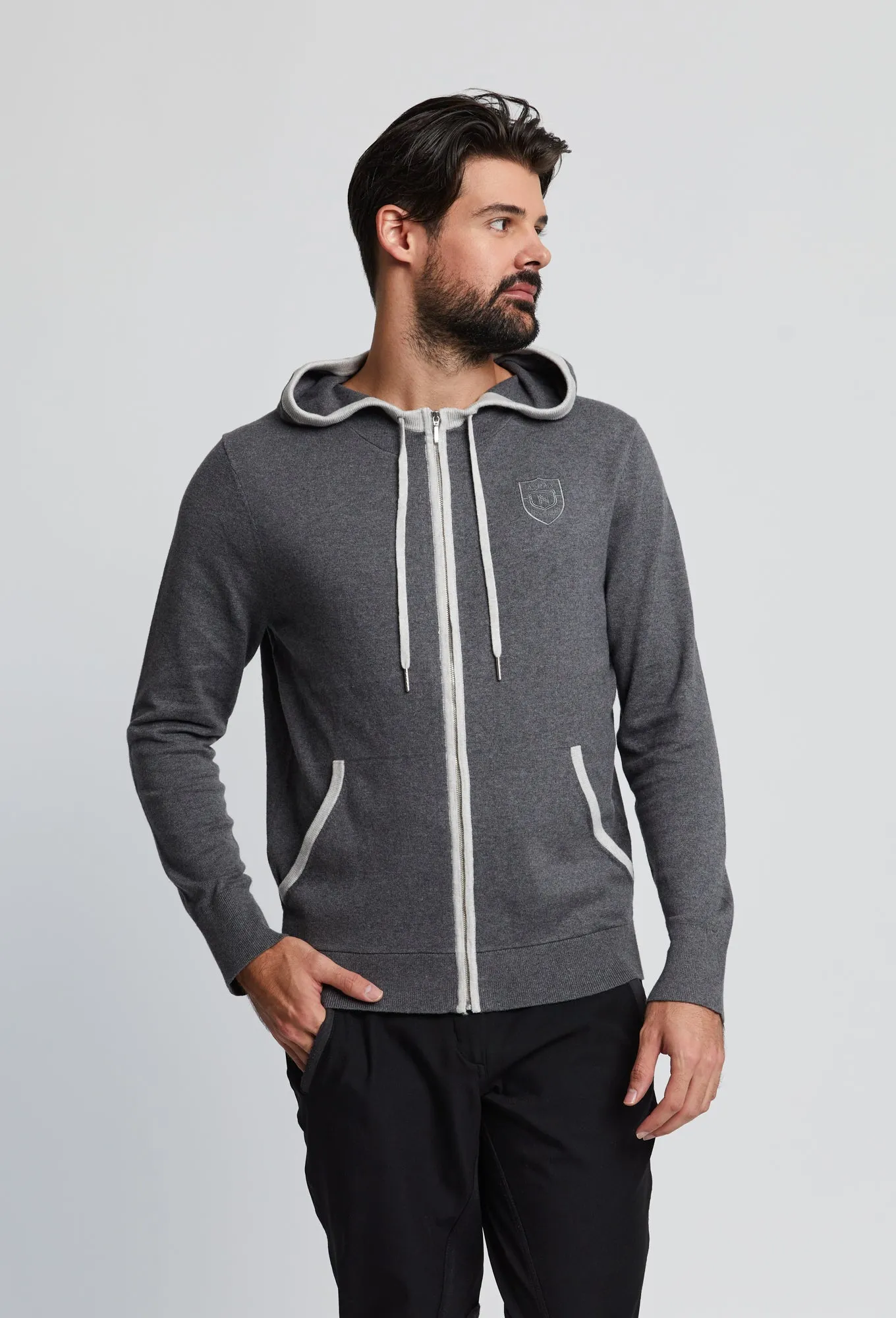 Men's Cotton & Cashmere Zip-Up