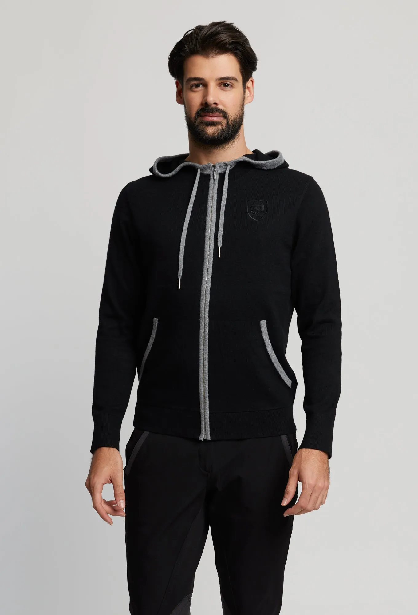 Men's Cotton & Cashmere Zip-Up