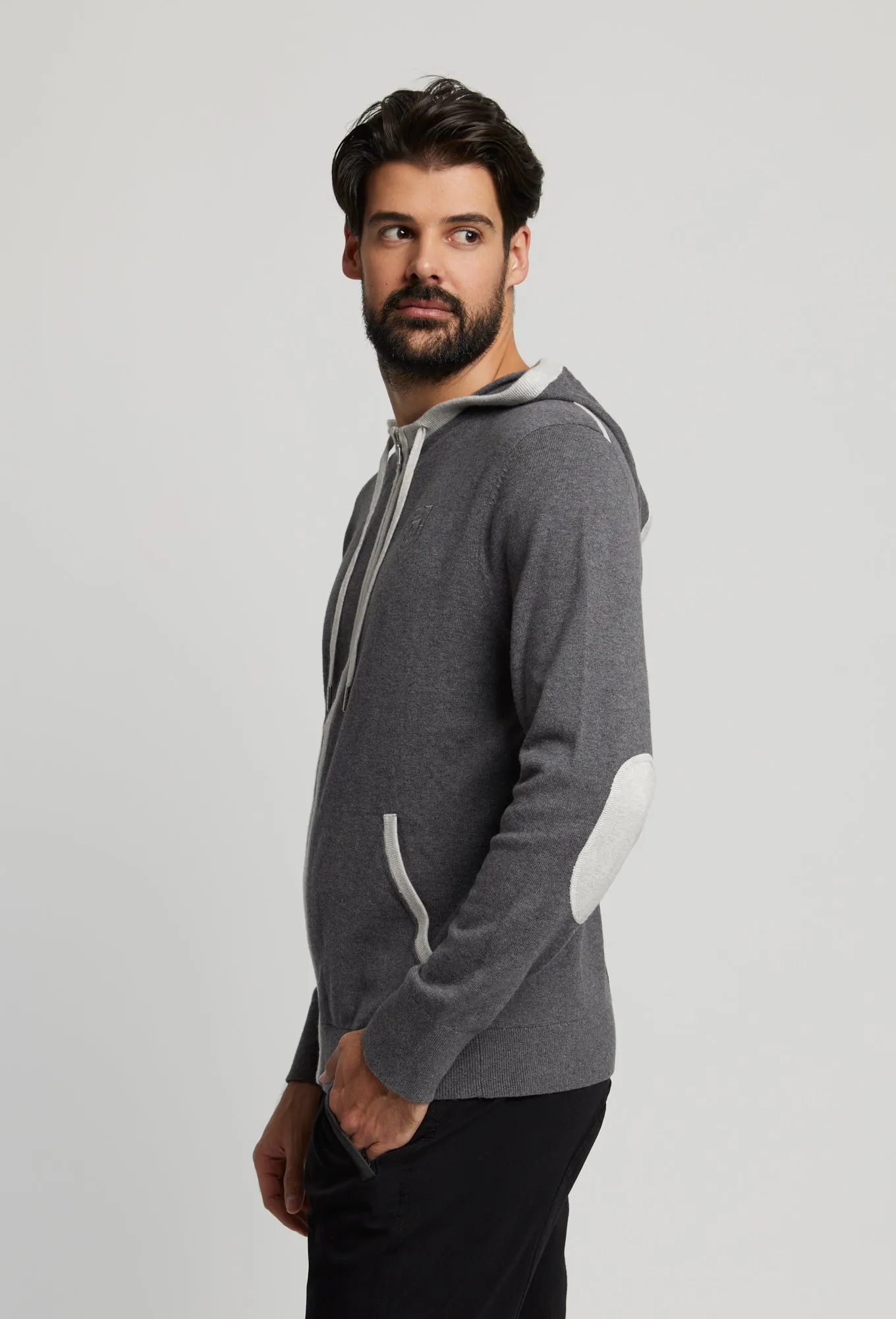 Men's Cotton & Cashmere Zip-Up