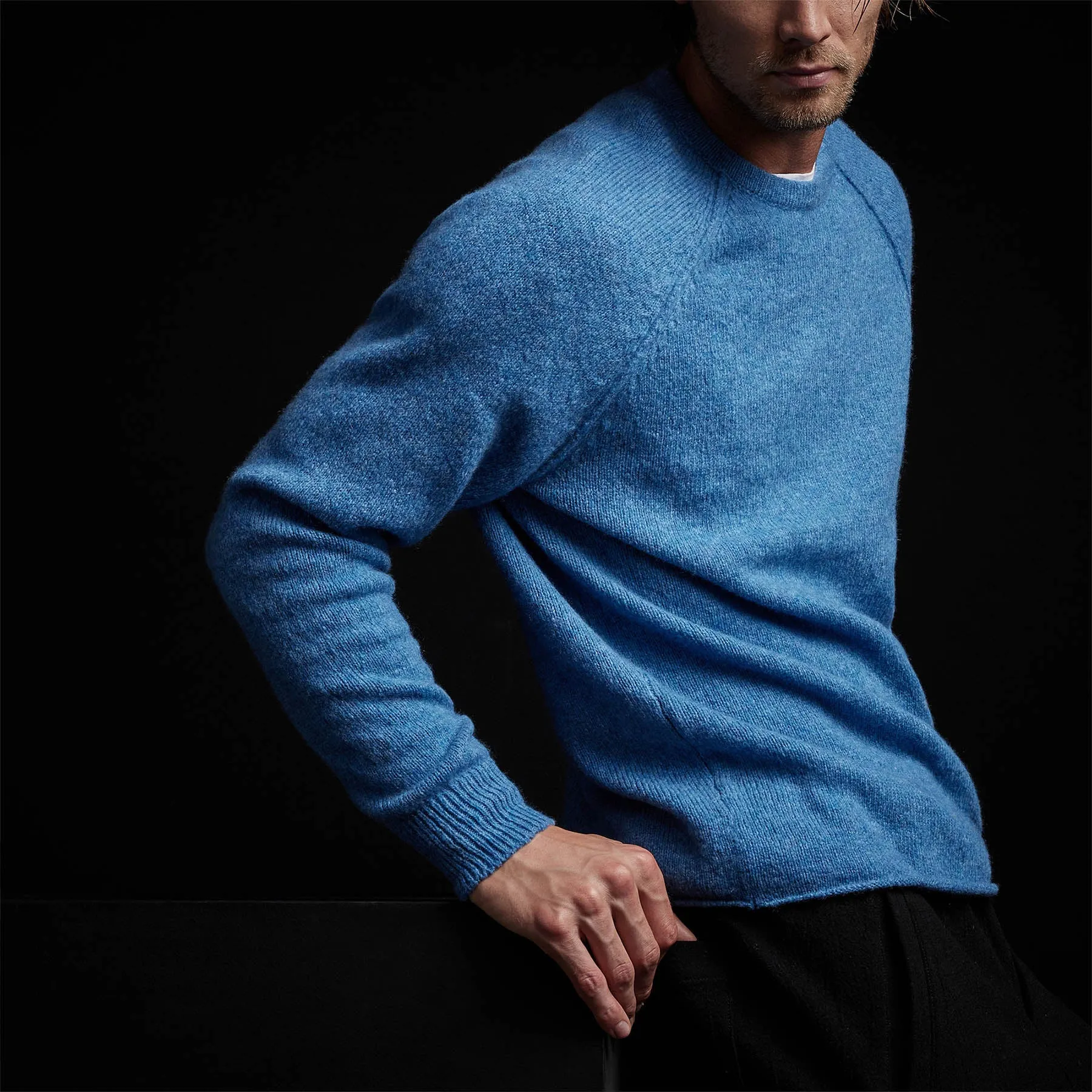 Mid Gauge Cashmere Sweatshirt - Blue Raspberry