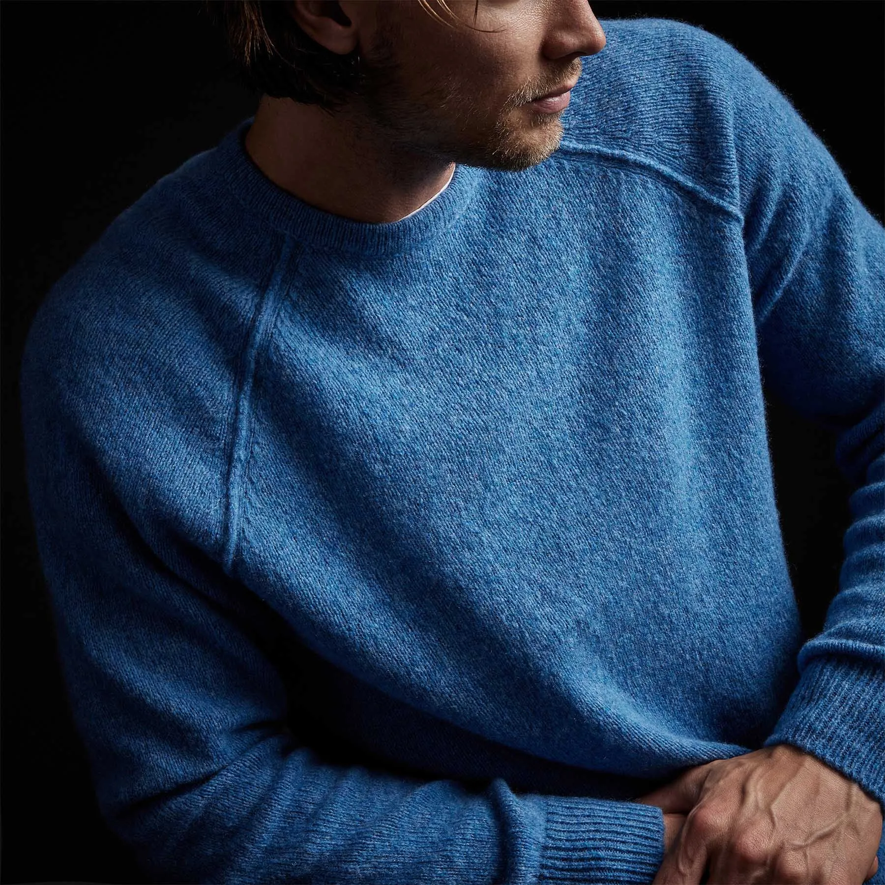 Mid Gauge Cashmere Sweatshirt - Blue Raspberry
