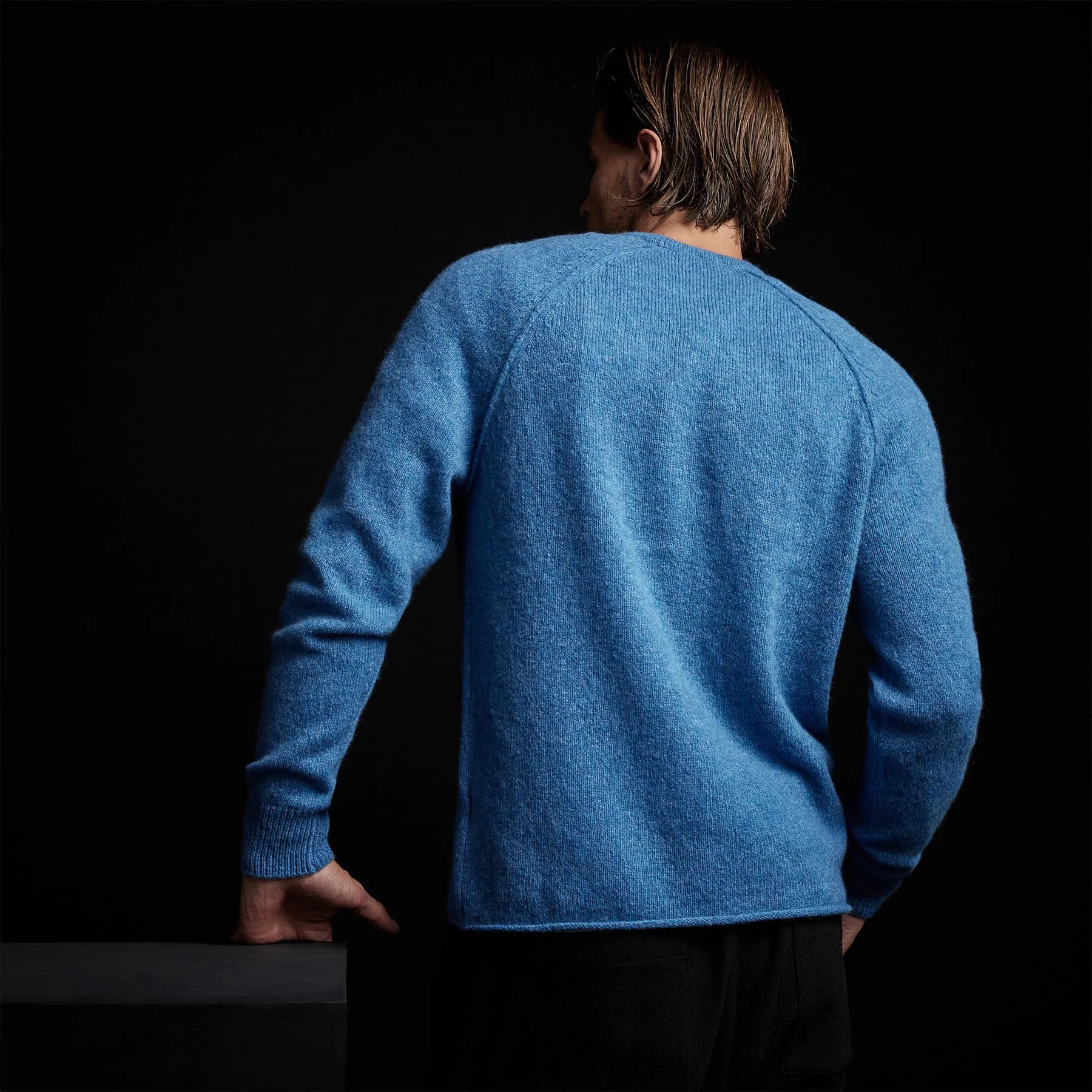 Mid Gauge Cashmere Sweatshirt - Blue Raspberry