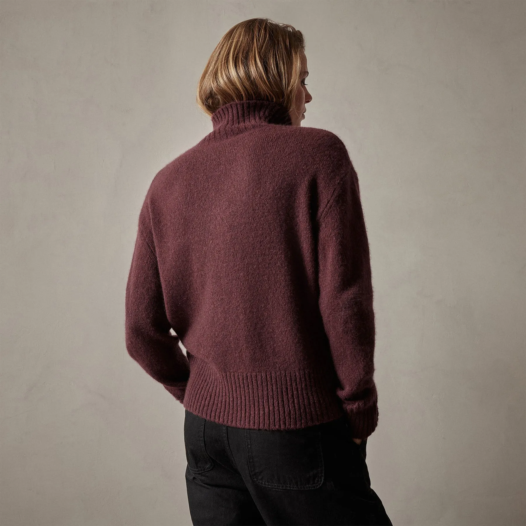 Mid Gauge Funnel Neck Sweater - Cordova