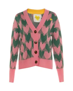 Moss Ricki Cardi Heart in Check