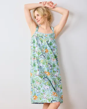 Must Love Cats - Back To Bed Nightgown - Cornflower
