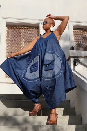 My Time Denim Romper (Available in Blue or Black)