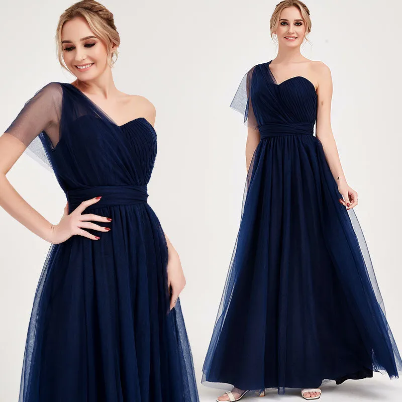 Navy Blue MULTI WAY Sweetheart Tulle Bridesmaid Dress