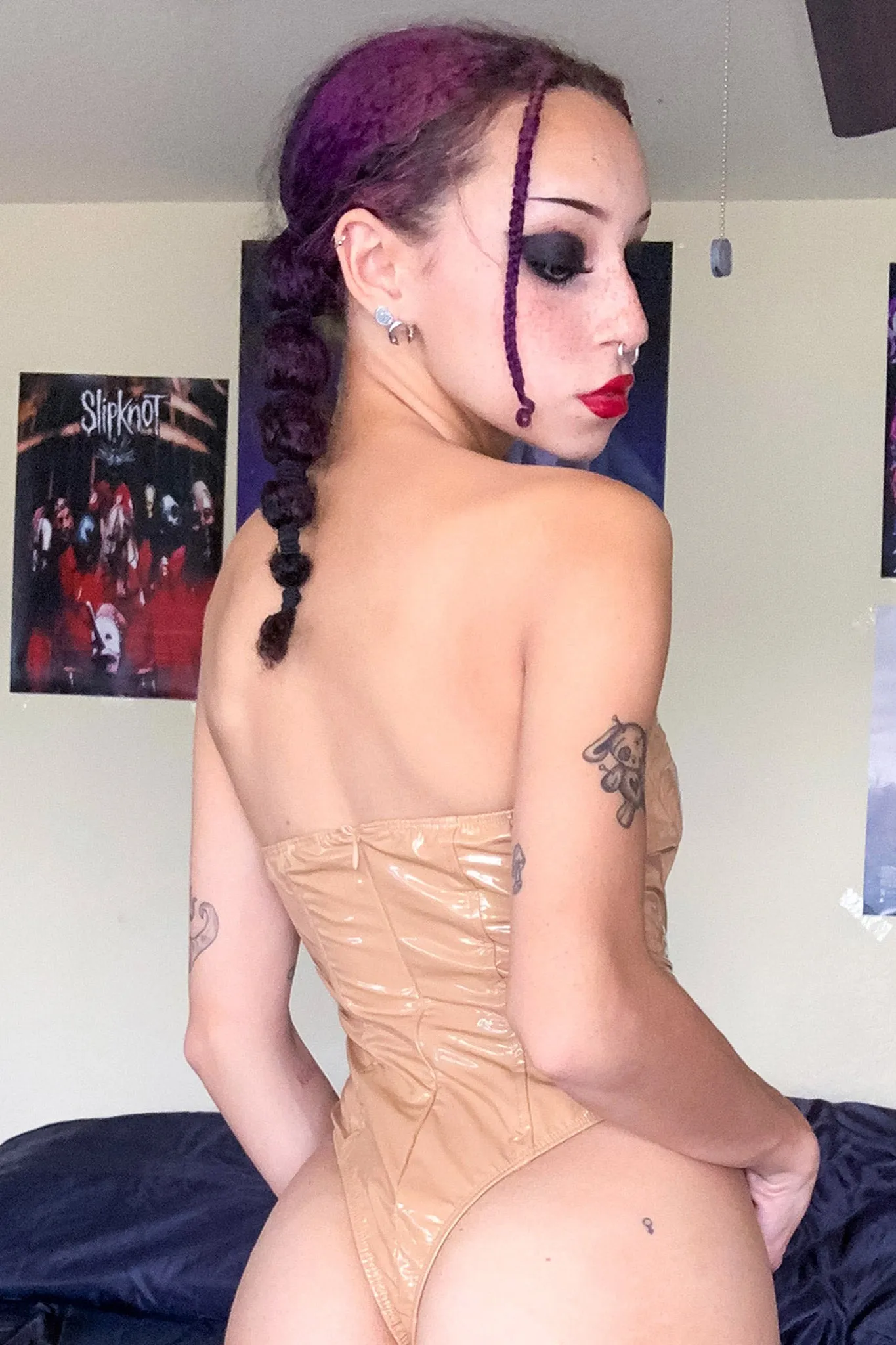 Nude Vinyl Me Bodysuit
