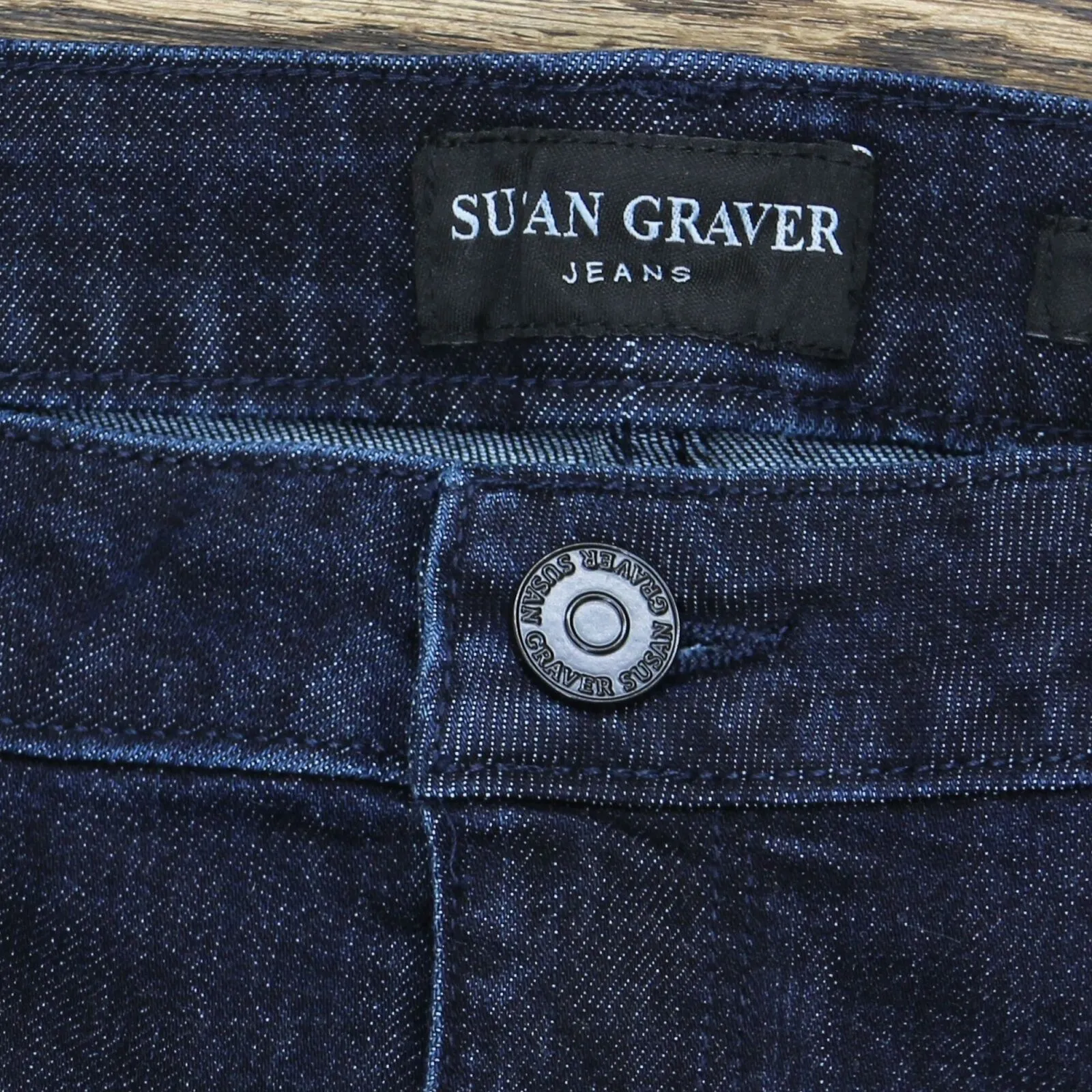 NWT Susan Graver Petite High Stretch Denim Zip Front Ankle Jeans. A372476 20WP
