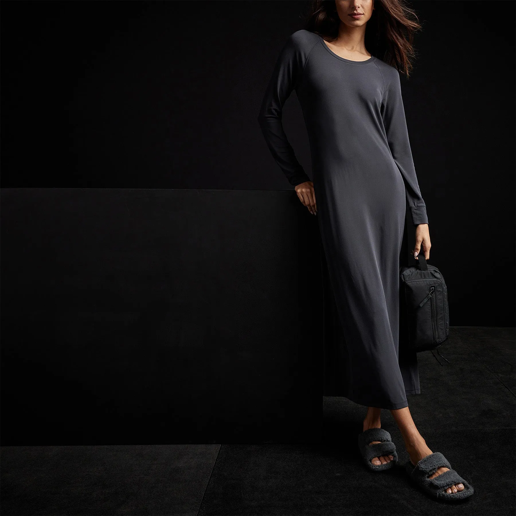 Open Seam Raglan Dress - Magma