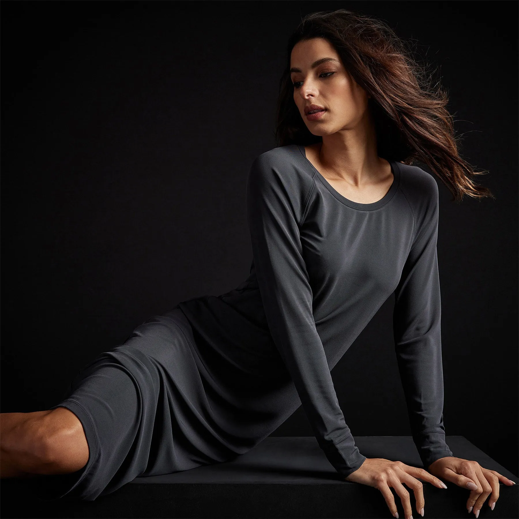 Open Seam Raglan Dress - Magma