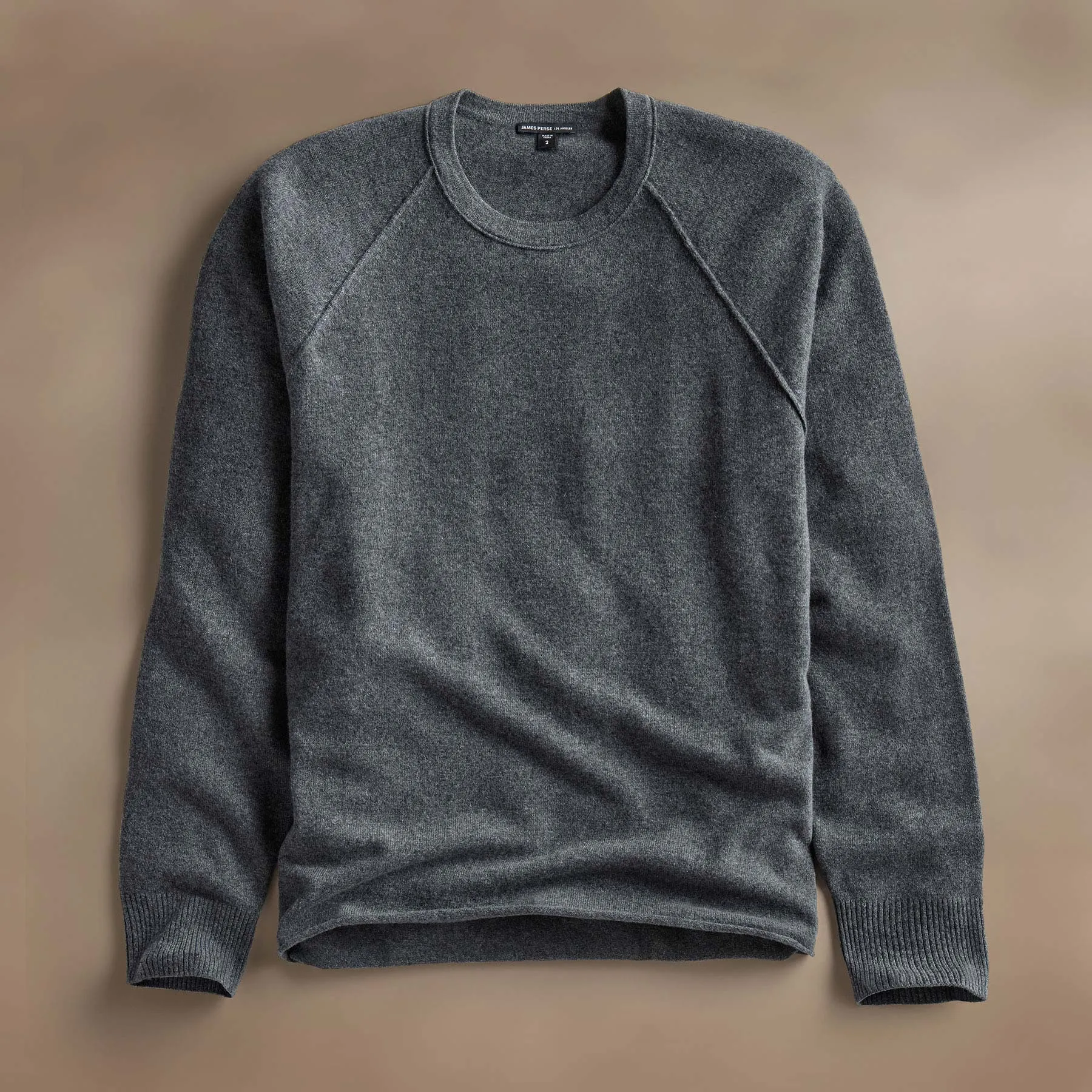 Palm Tree Cashmere Raglan - Flannel/Black