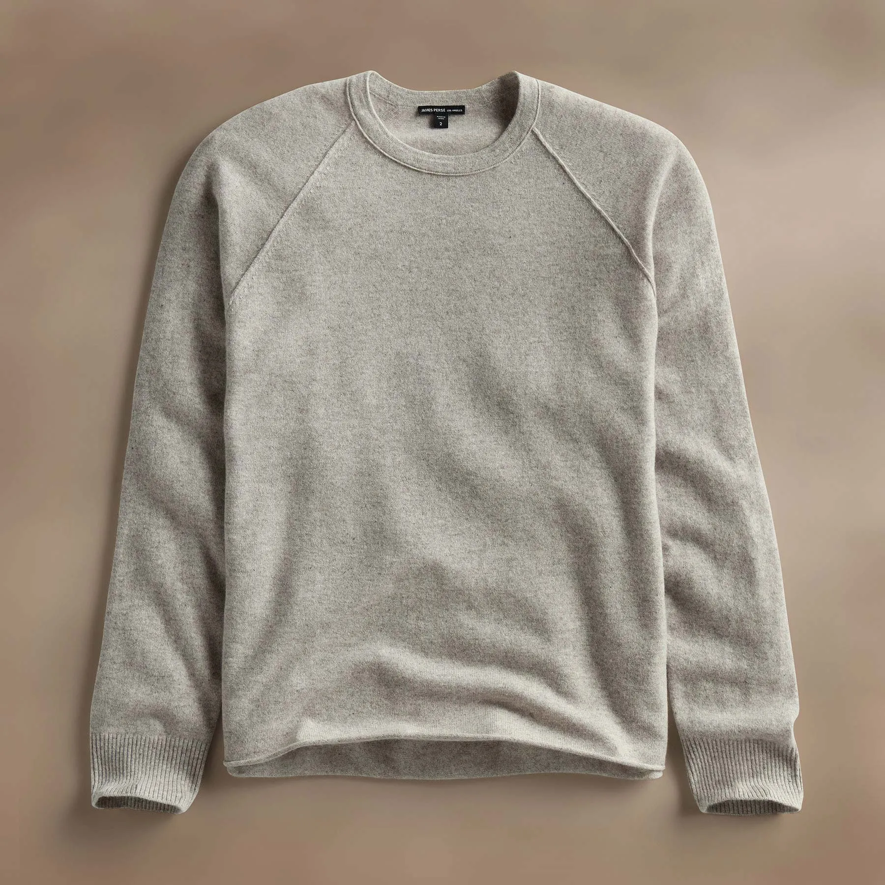 Palm Tree Cashmere Raglan - Stone/Black