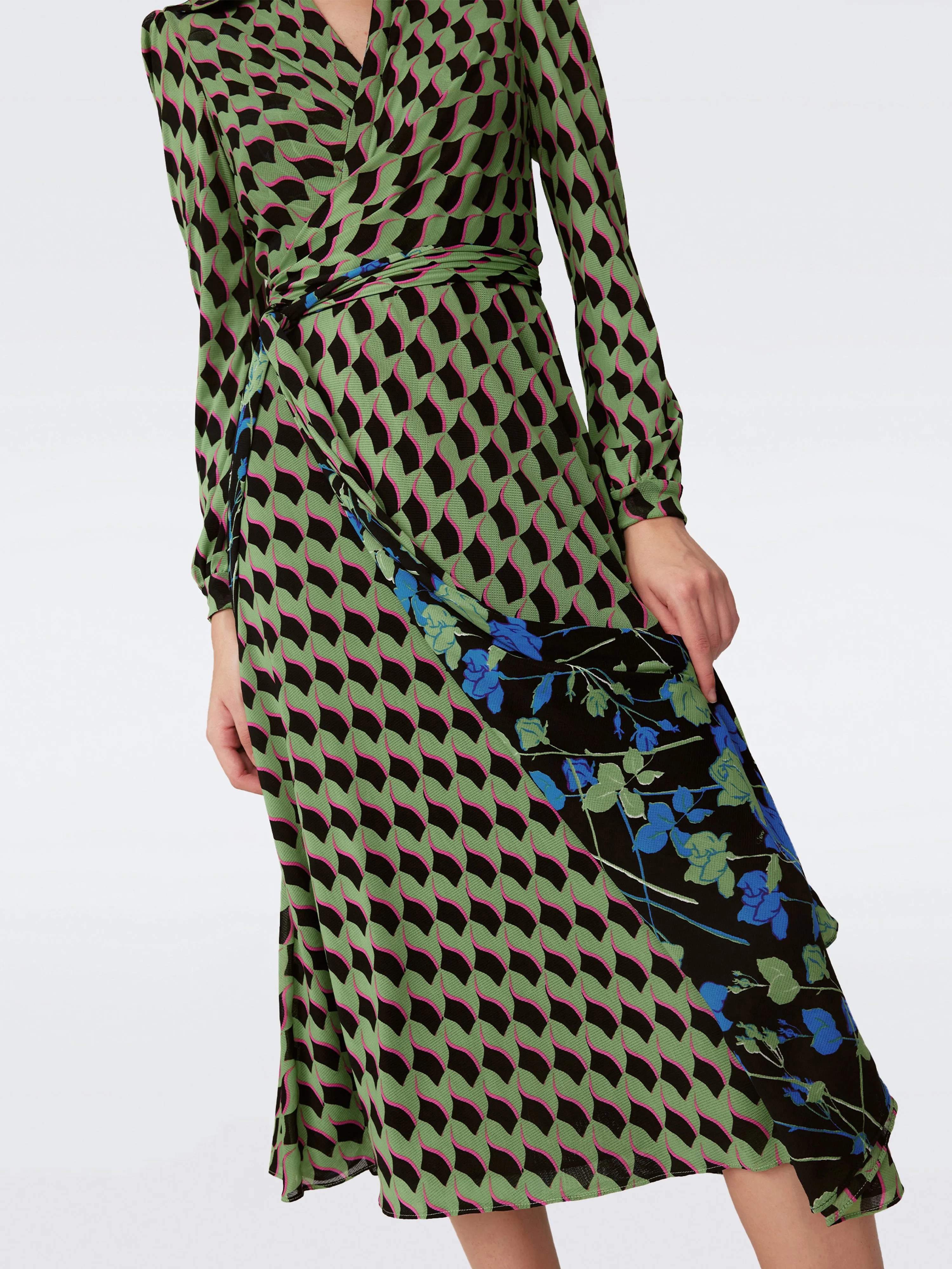 Phoenix Reversible Mesh Wrap Dress