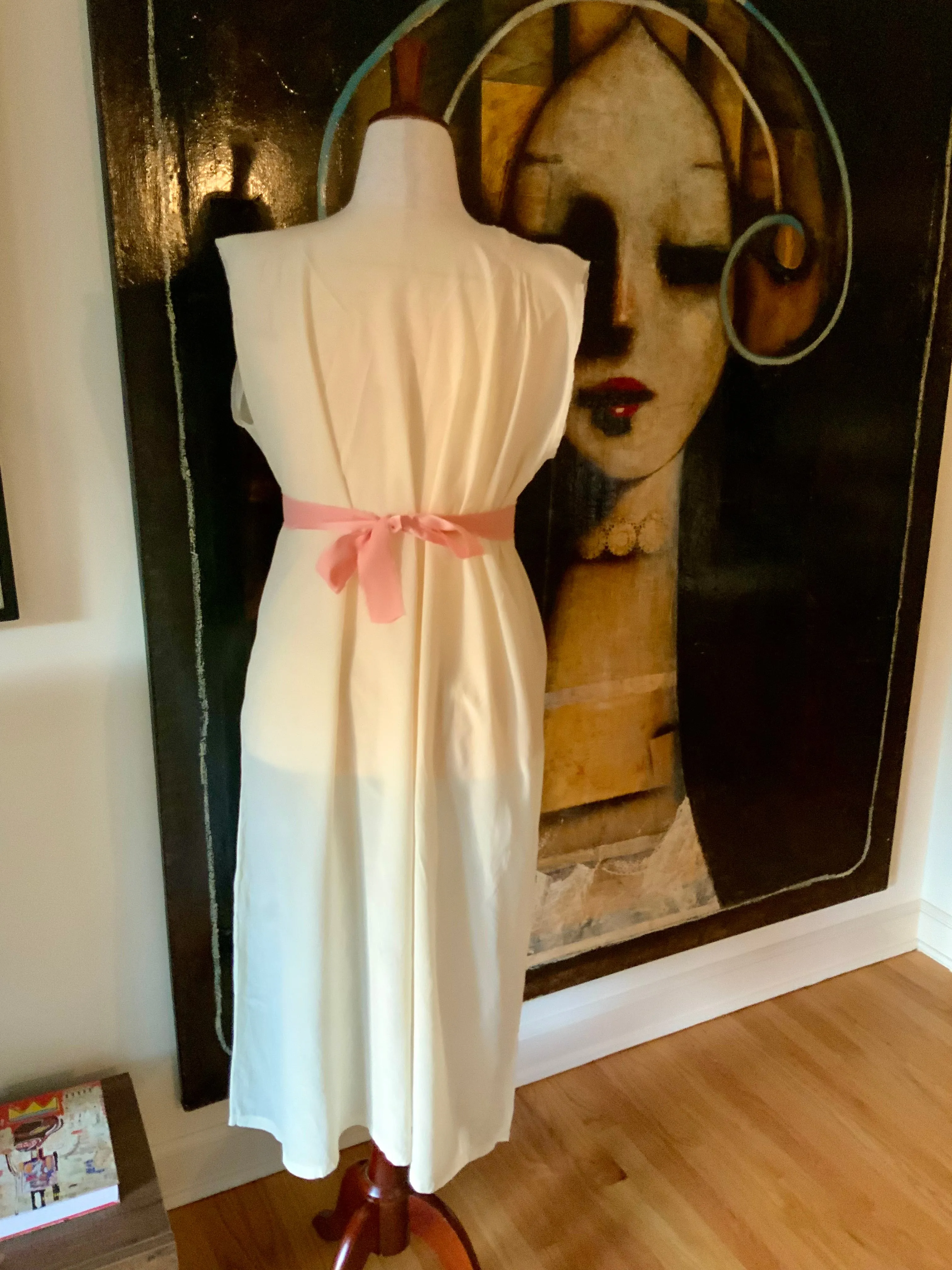 Pure Silk Nightgown - Embroidered - 20s - 20P