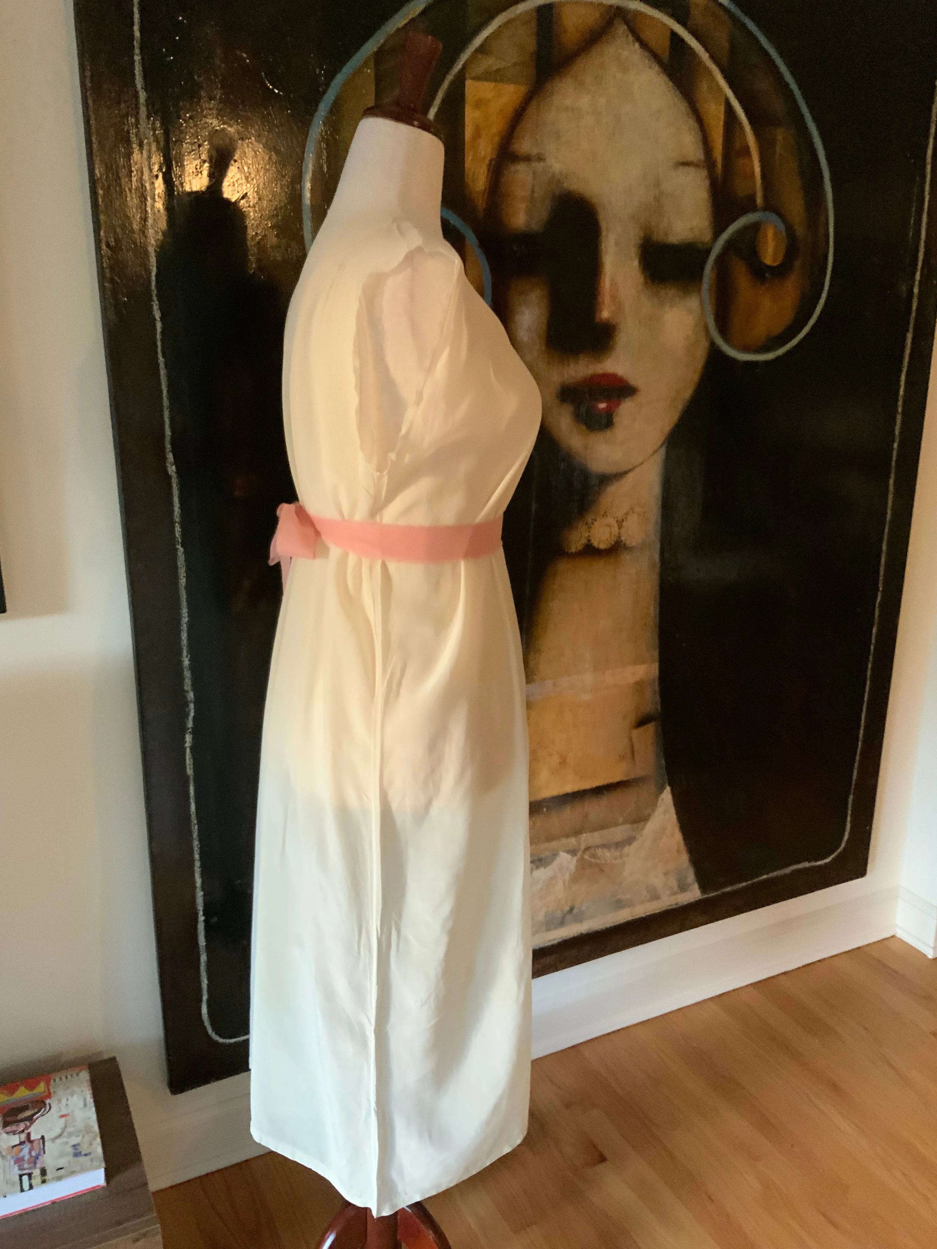 Pure Silk Nightgown - Embroidered - 20s - 20P