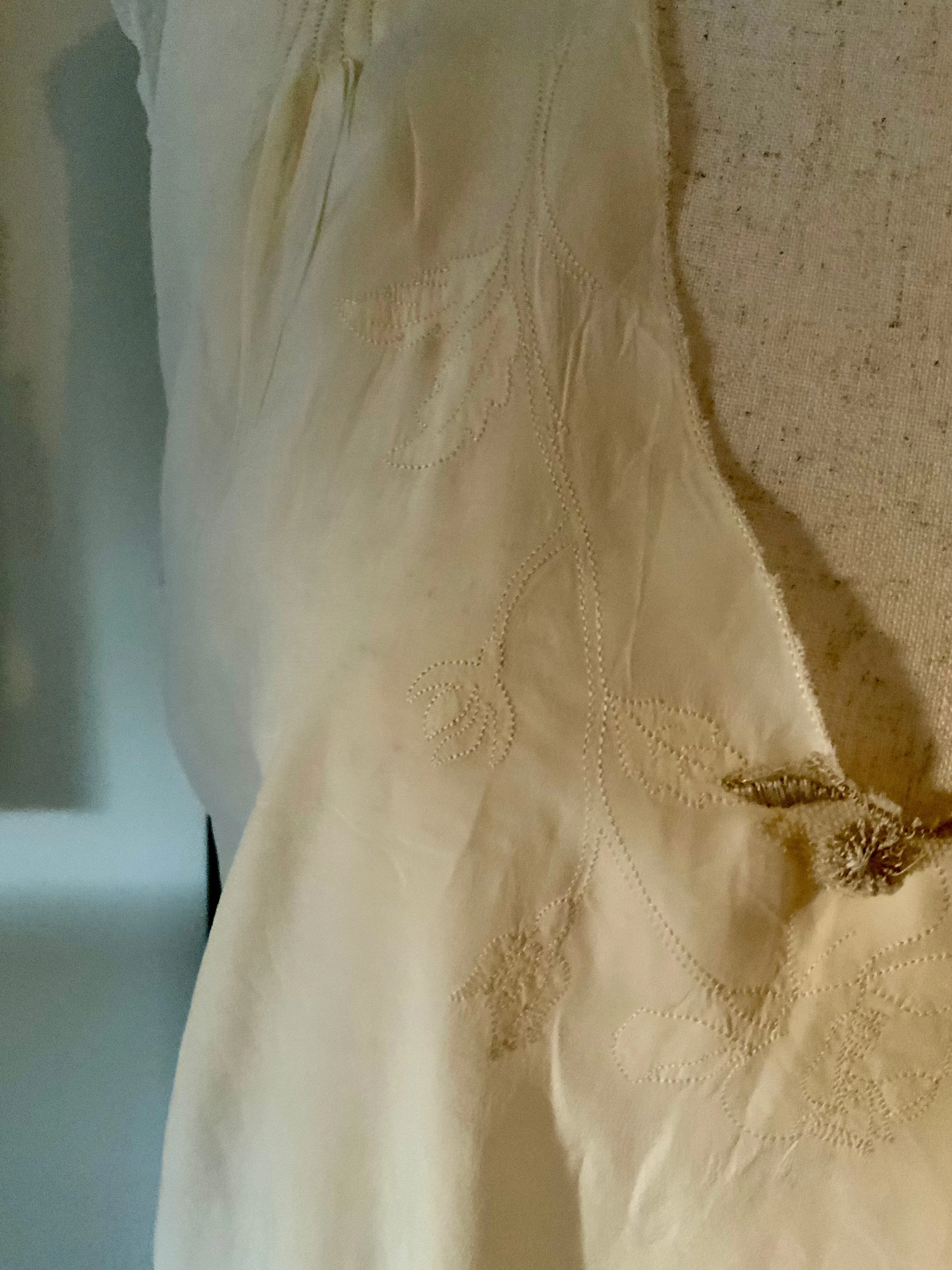 Pure Silk Nightgown - Embroidered - 20s - 20P