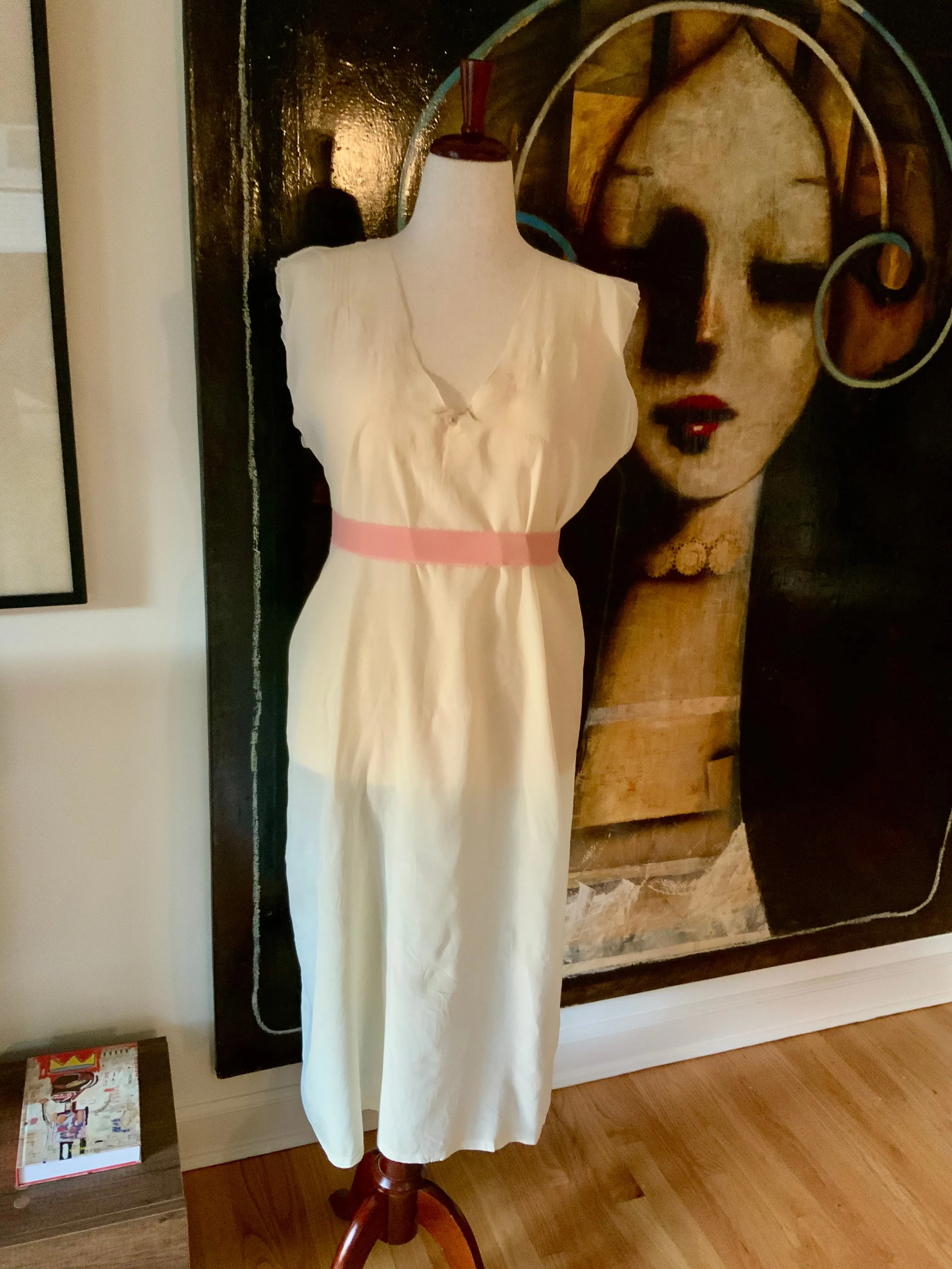 Pure Silk Nightgown - Embroidered - 20s - 20P