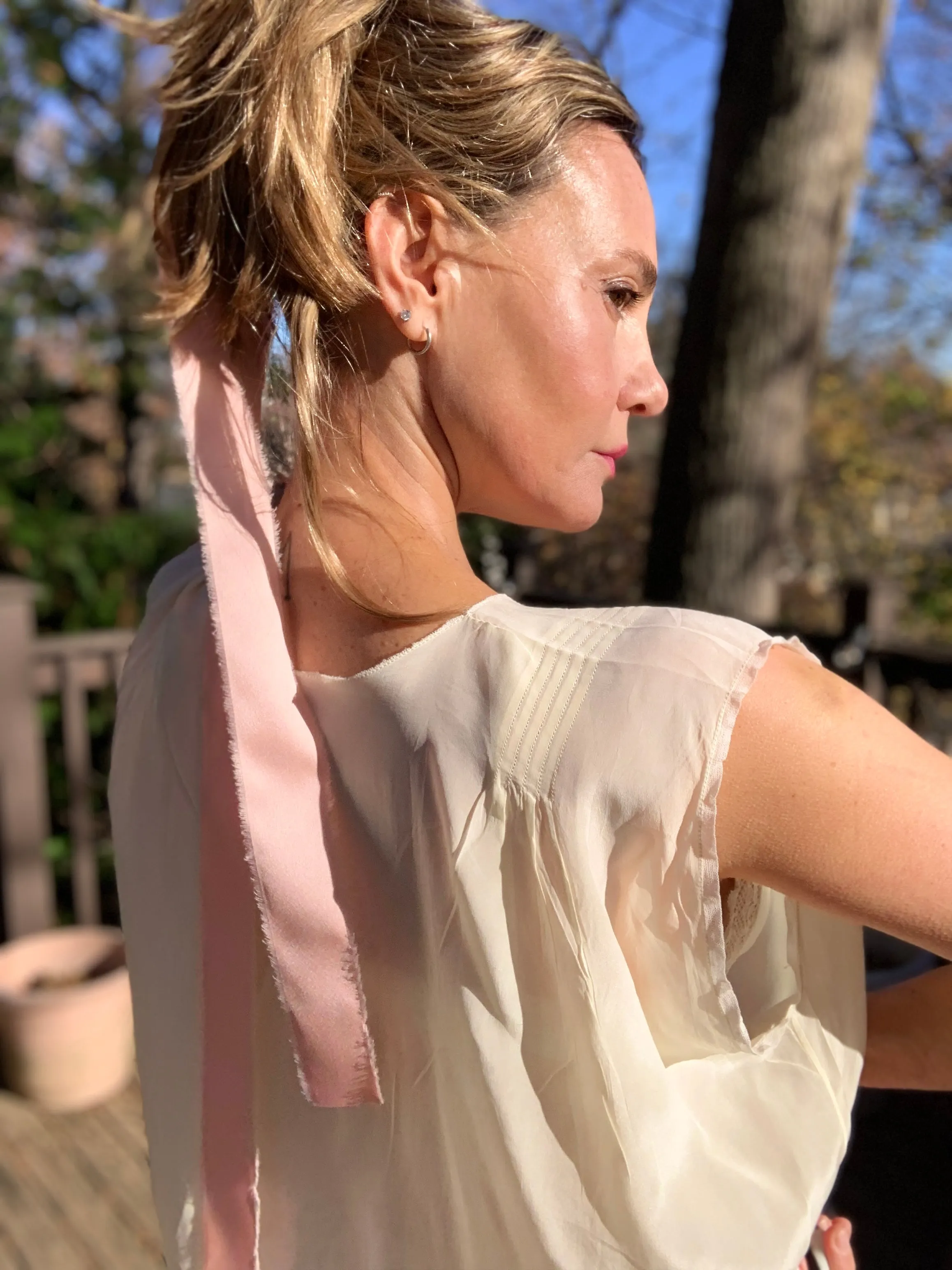 Pure Silk Nightgown - Embroidered - 20s - 20P