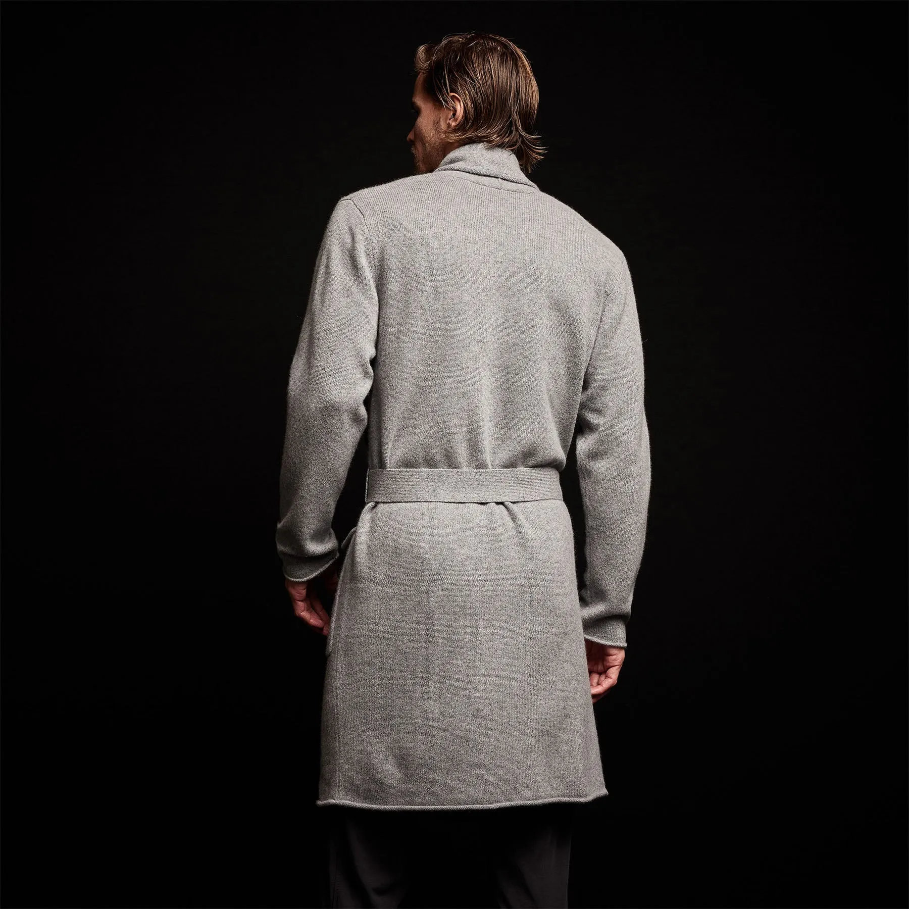 Recycled Cashmere Robe - Heather Grey