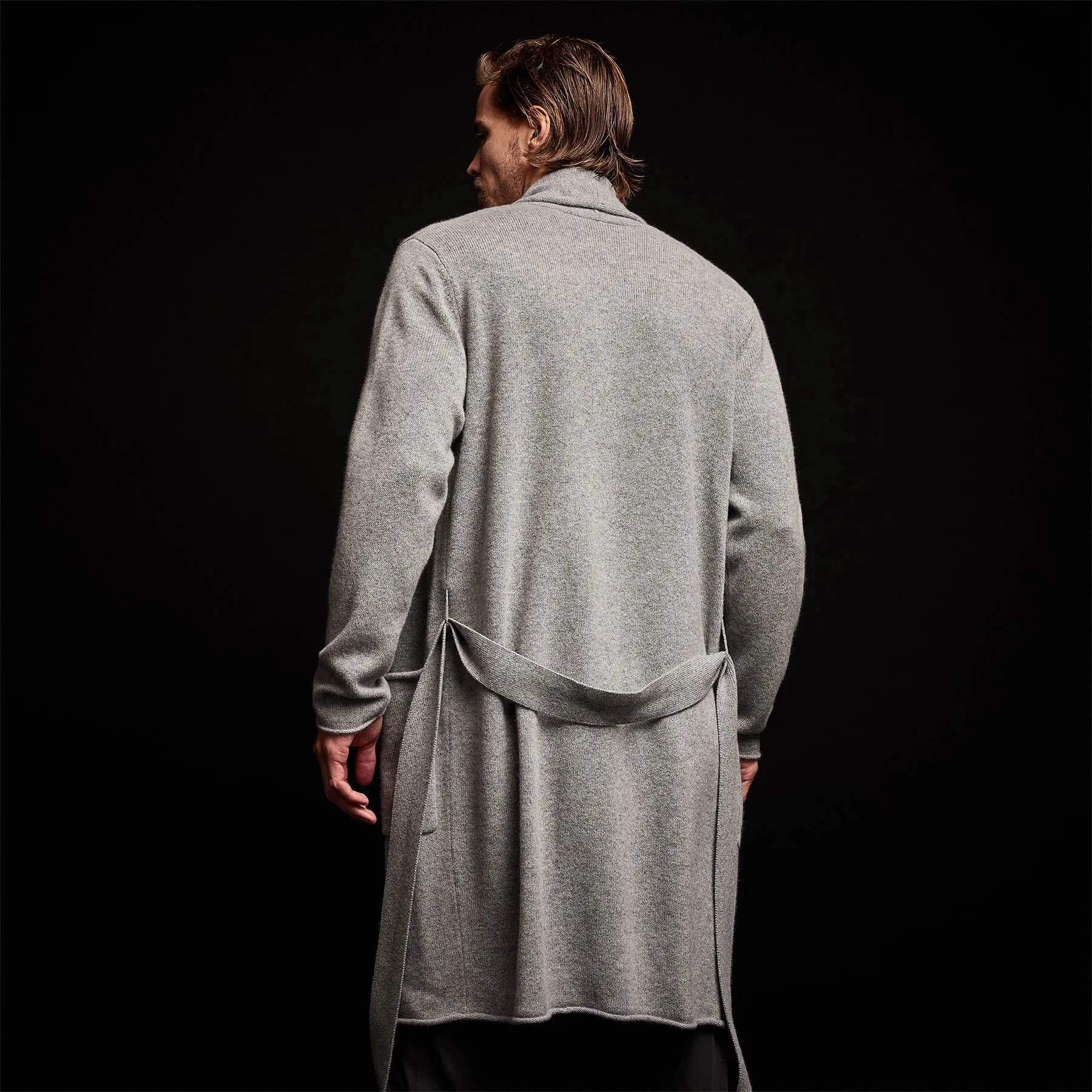 Recycled Cashmere Robe - Heather Grey