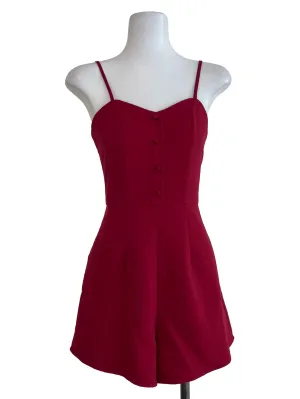 Red Shorts Jumpsuit