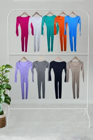 Ribbed Nylon Seamless Jumpsuit