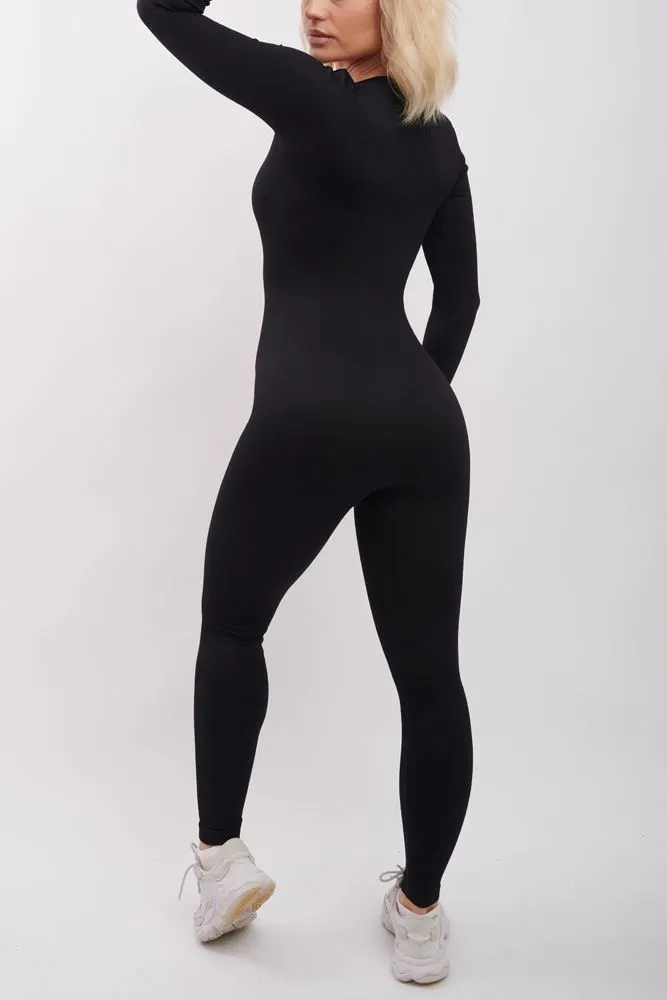 Ribbed Nylon Seamless Jumpsuit