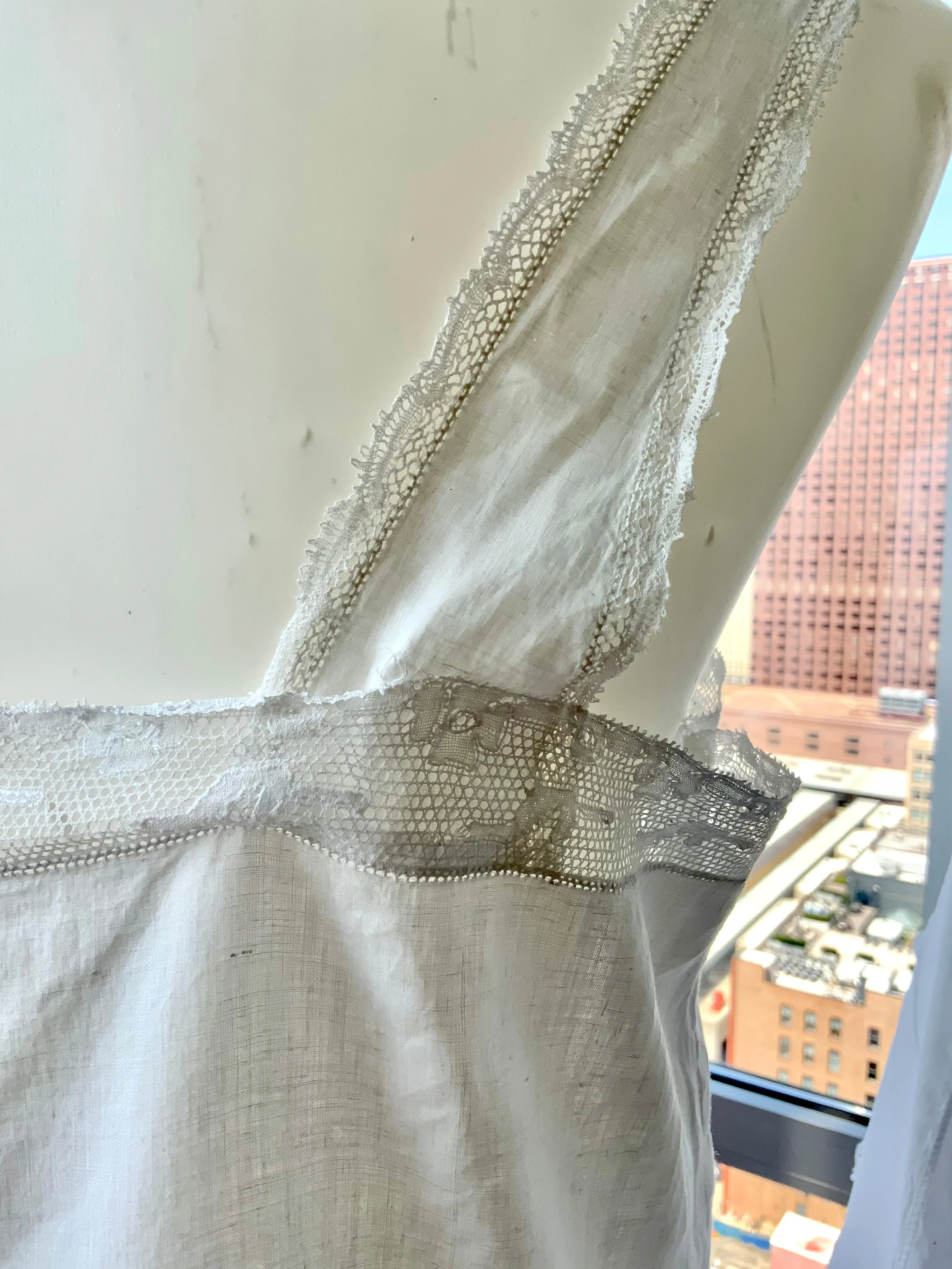 Sara Antique Cotton Slip Dress - 1900