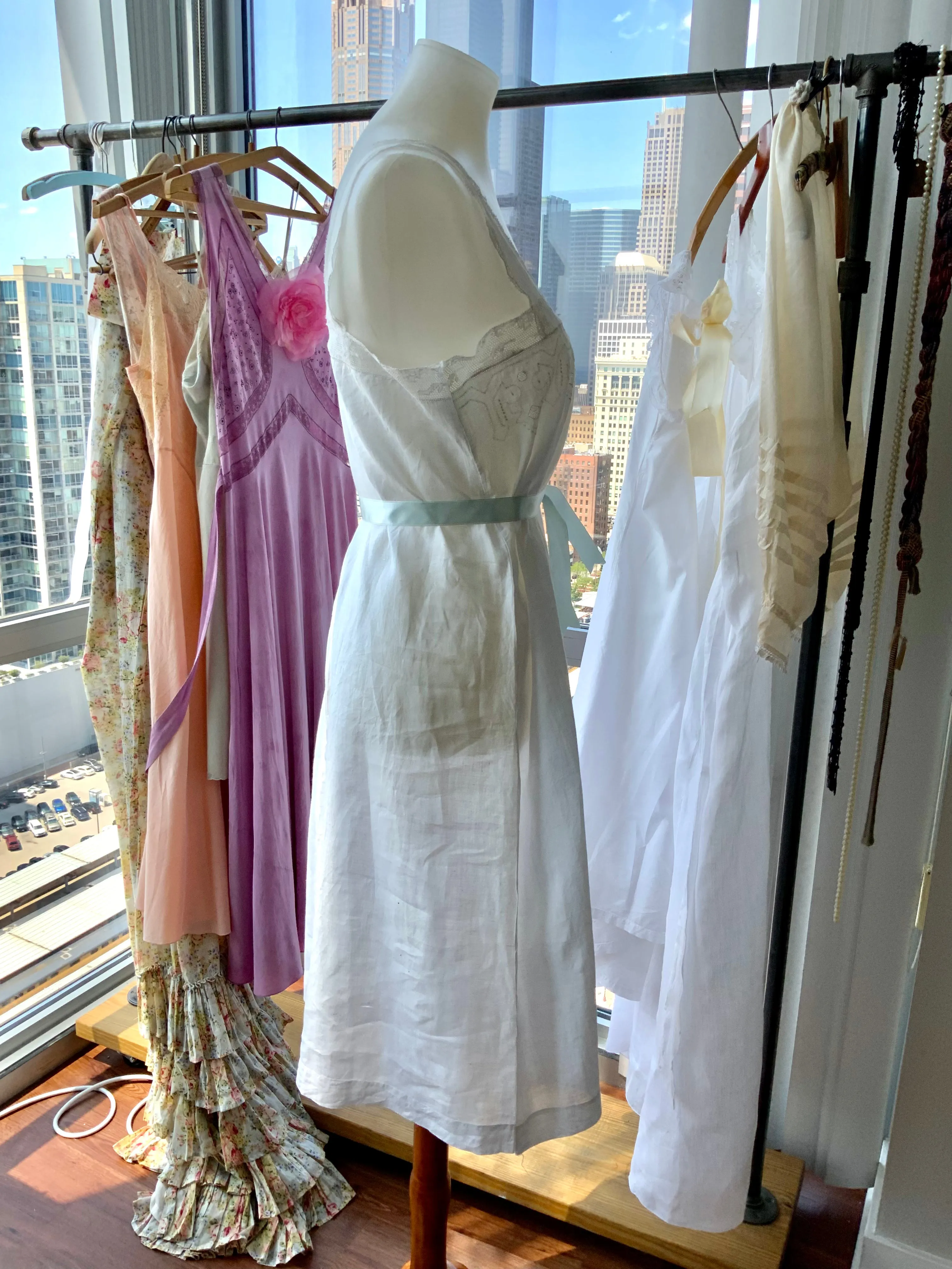 Sara Antique Cotton Slip Dress - 1900