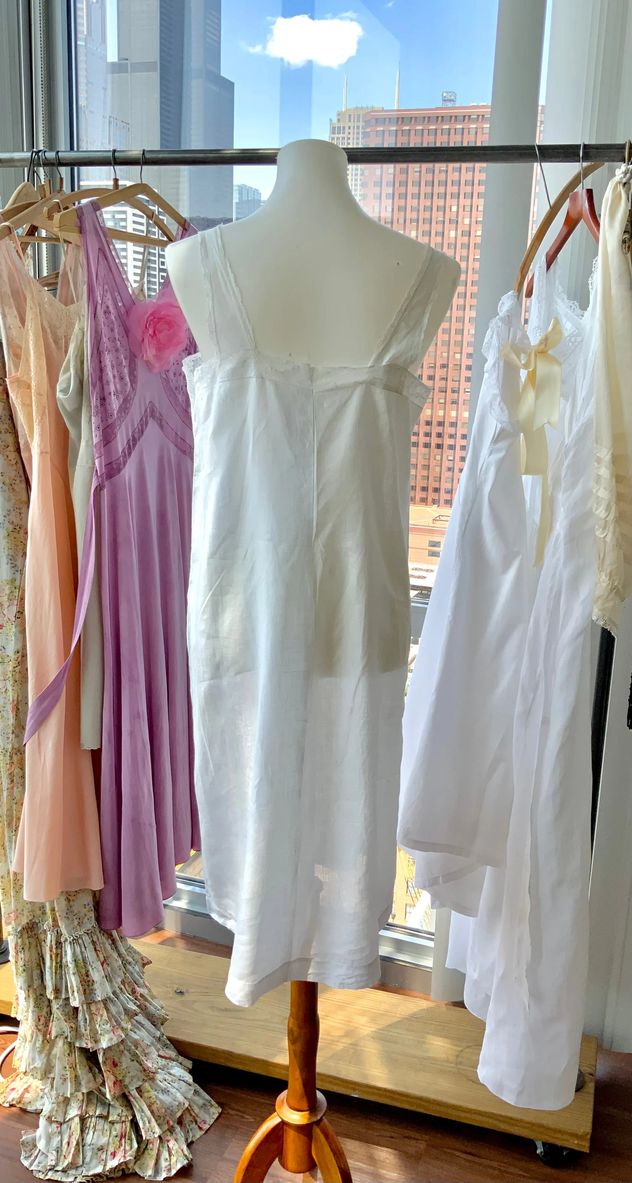 Sara Antique Cotton Slip Dress - 1900
