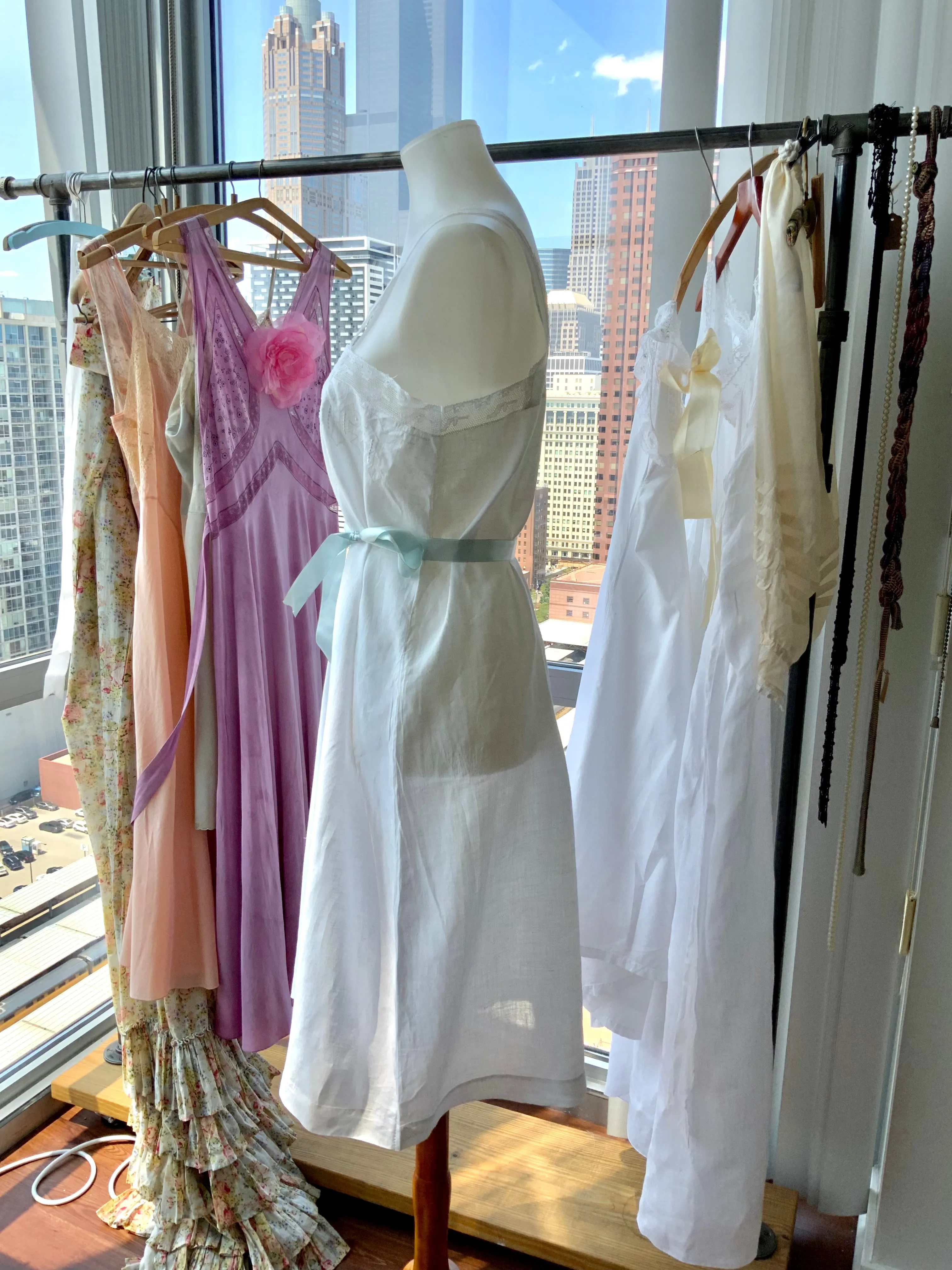 Sara Antique Cotton Slip Dress - 1900