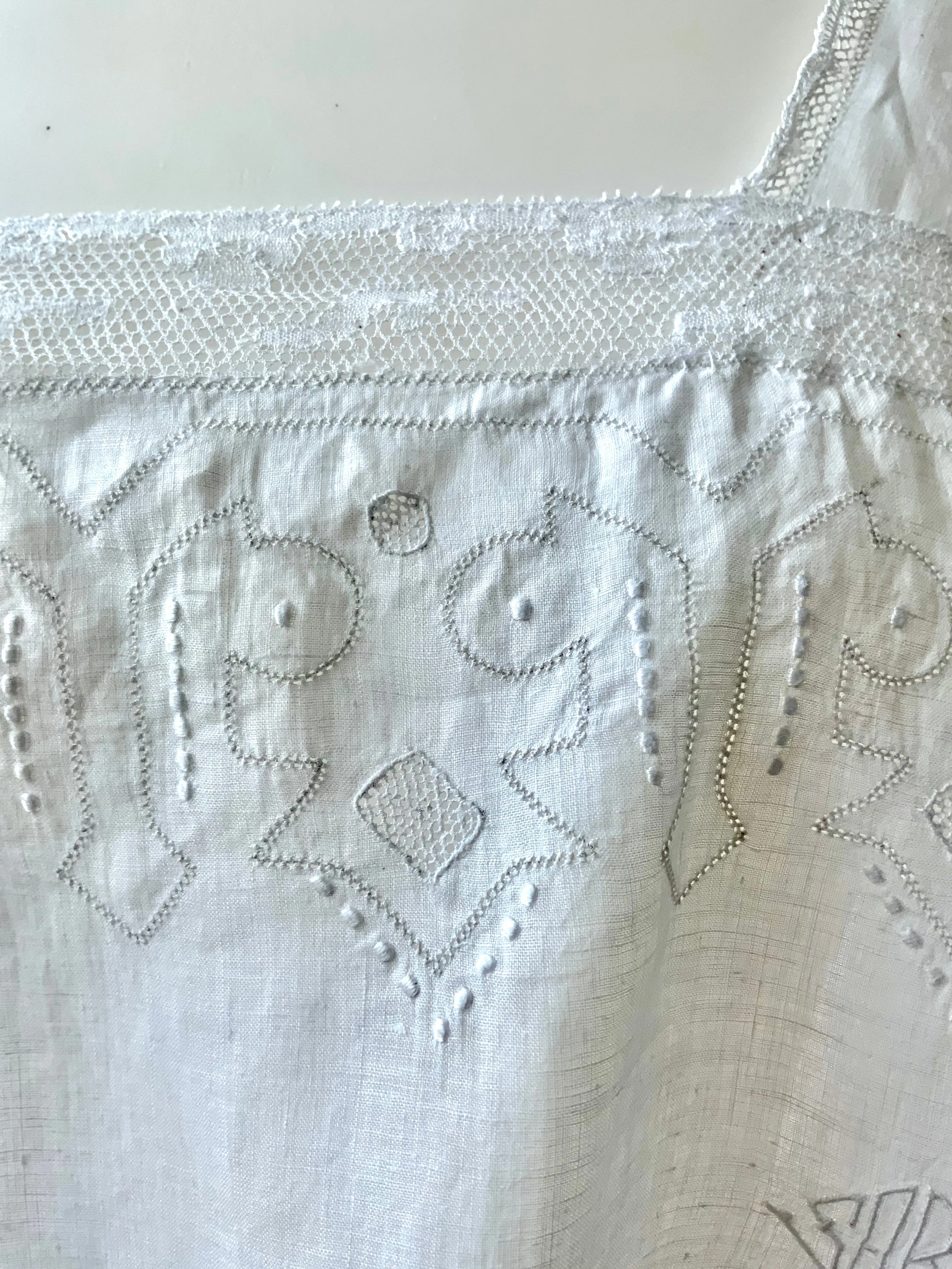 Sara Antique Cotton Slip Dress - 1900
