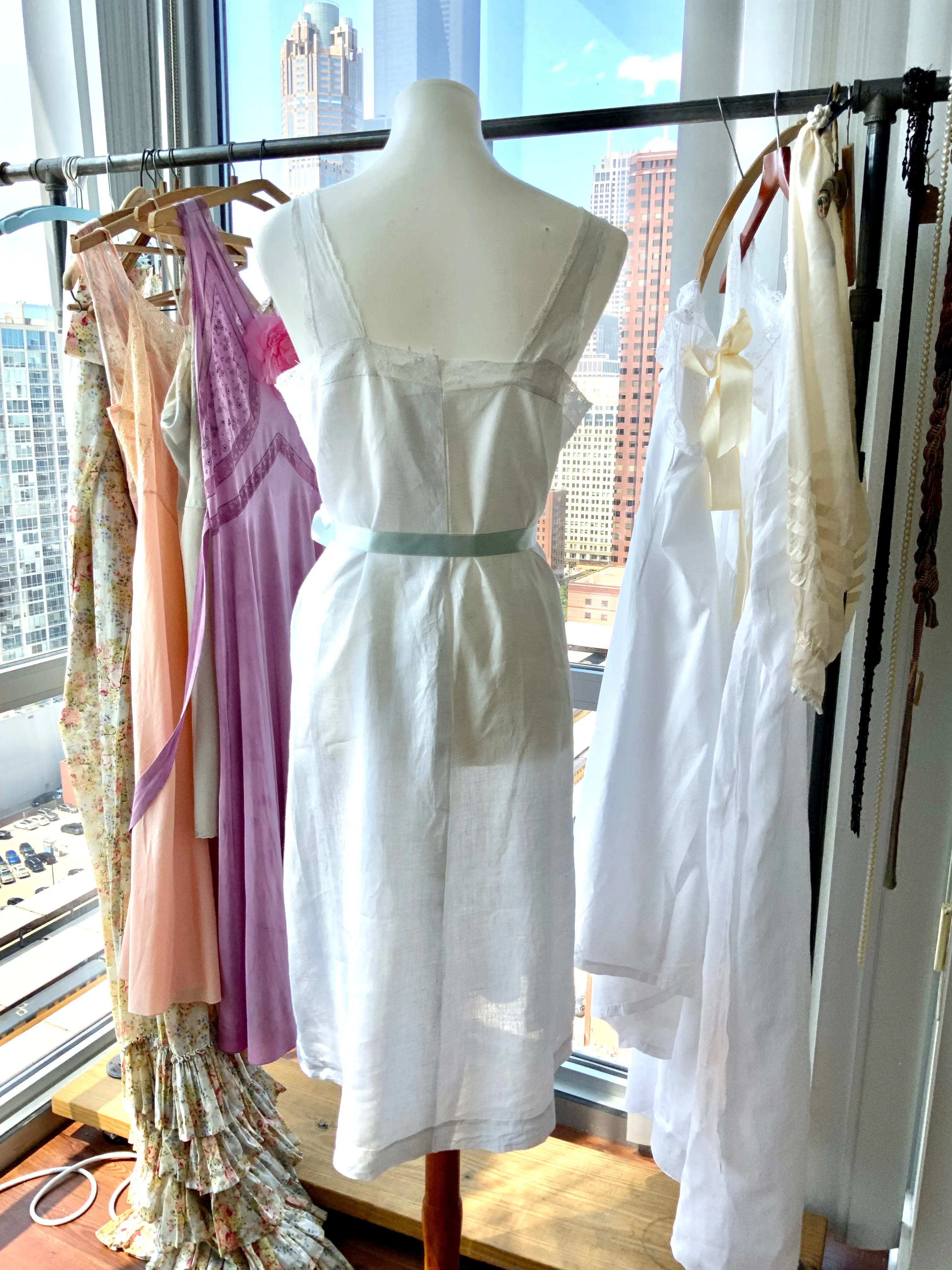 Sara Antique Cotton Slip Dress - 1900