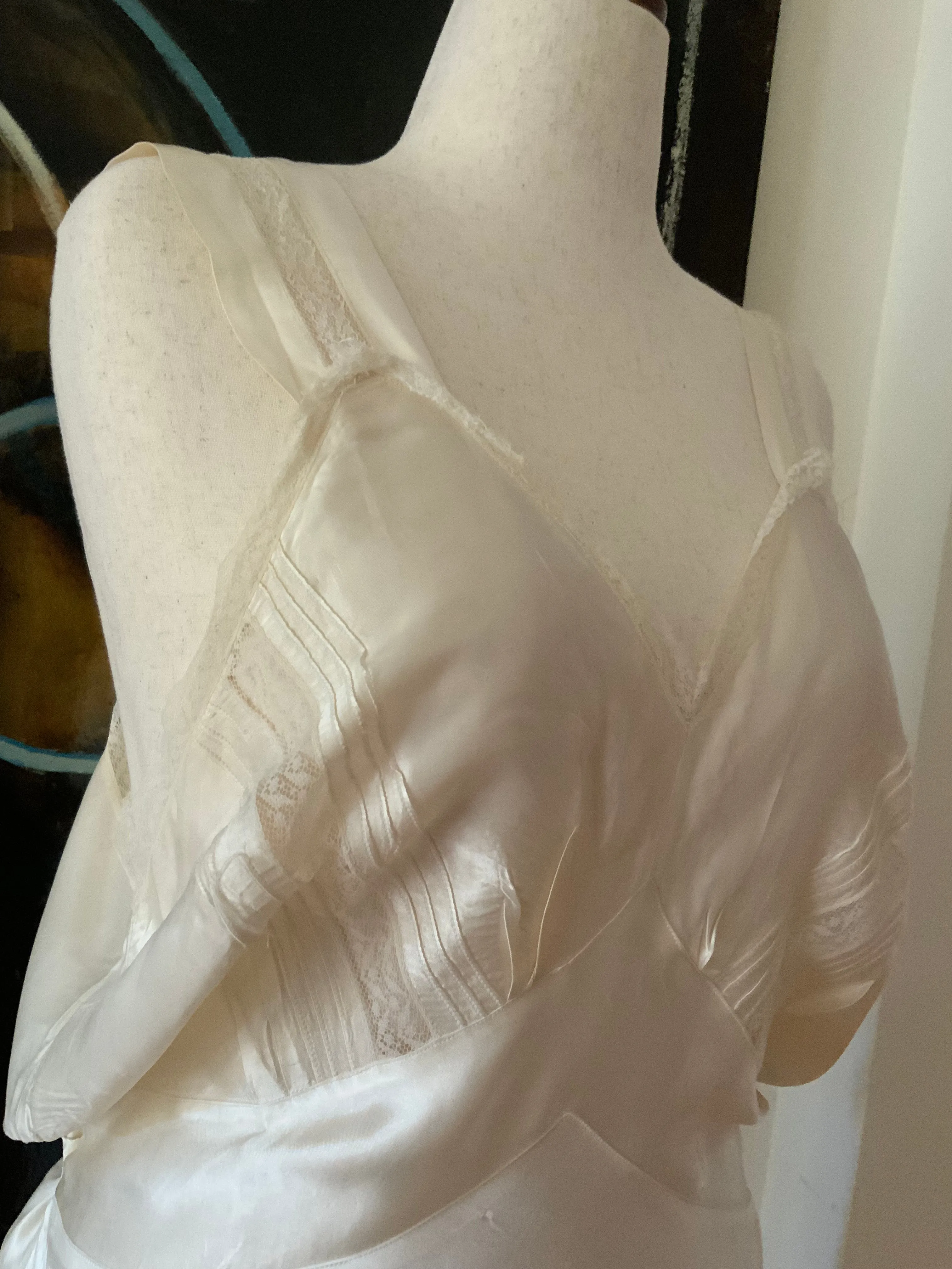 Satin Bridal Nightgown - 50s - 50AE