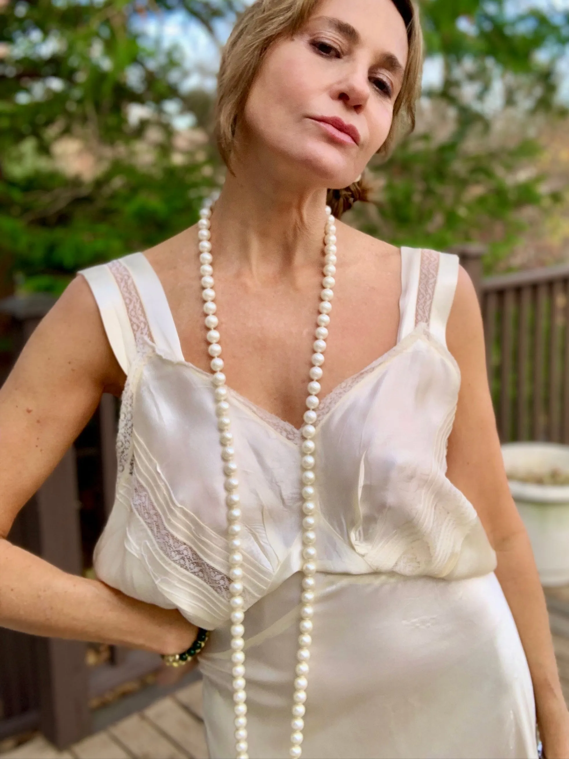 Satin Bridal Nightgown - 50s - 50AE