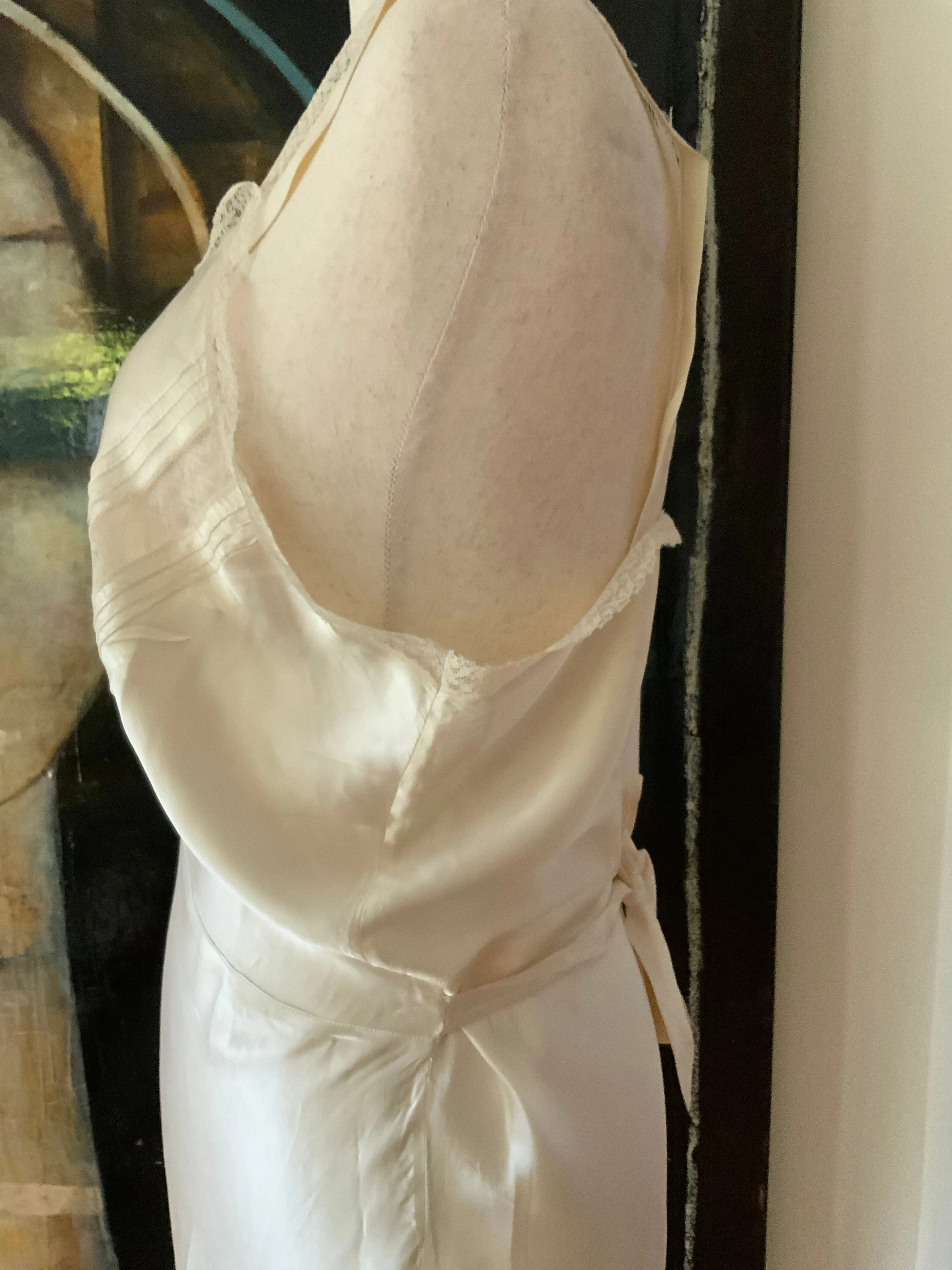 Satin Bridal Nightgown - 50s - 50AE