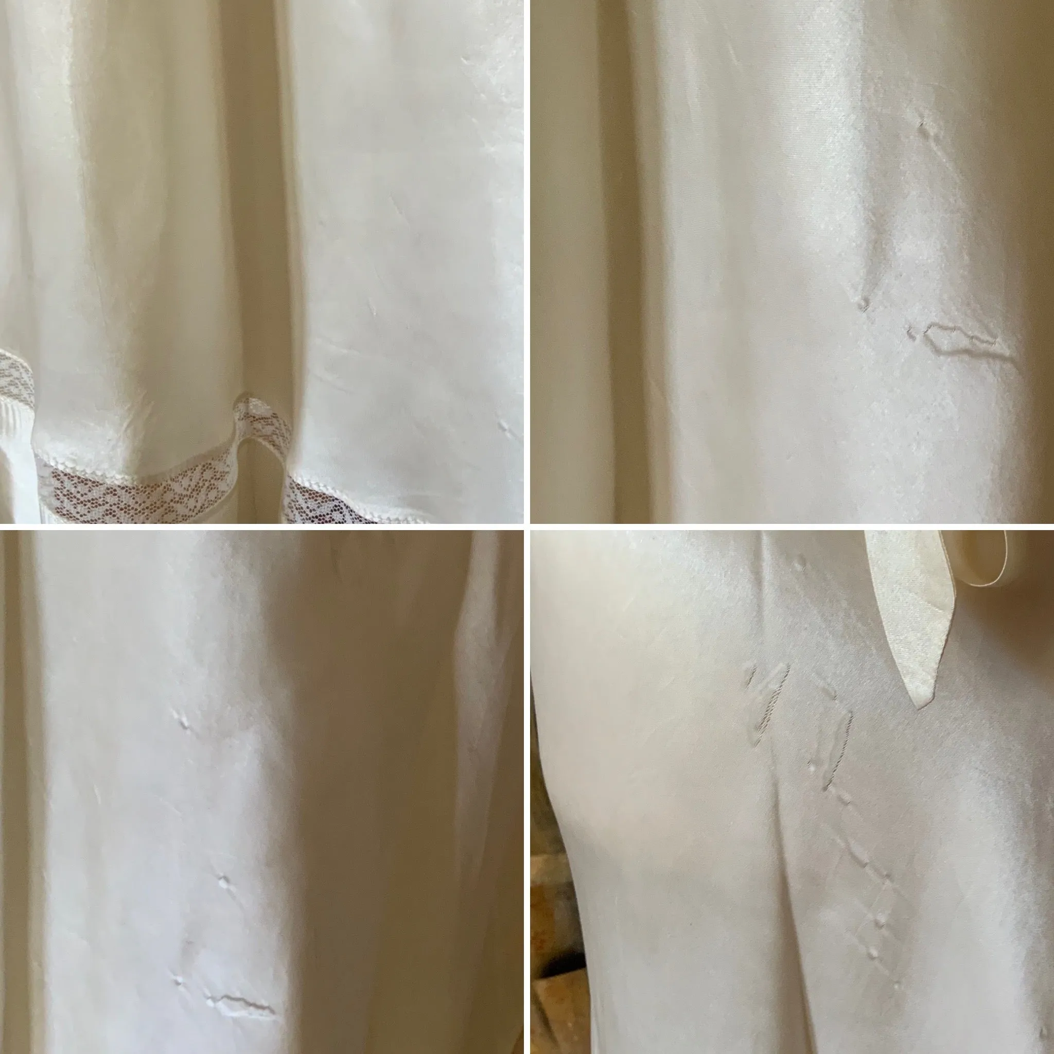 Satin Bridal Nightgown - 50s - 50AE
