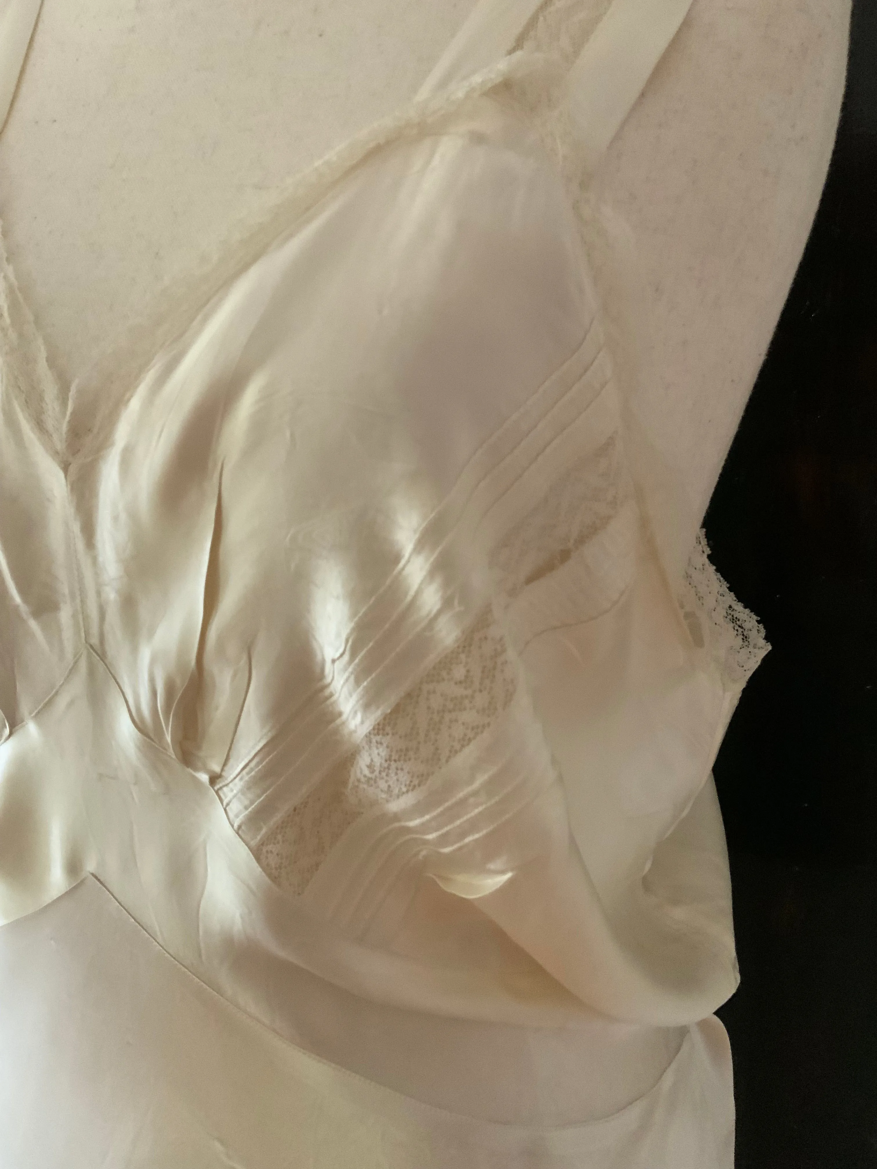 Satin Bridal Nightgown - 50s - 50AE