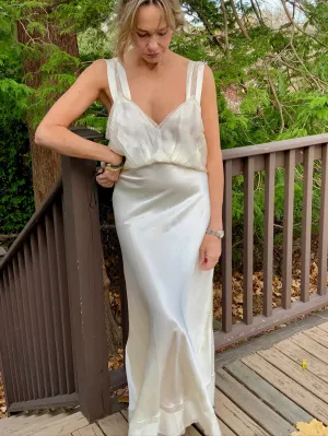 Satin Bridal Nightgown - 50s - 50AE