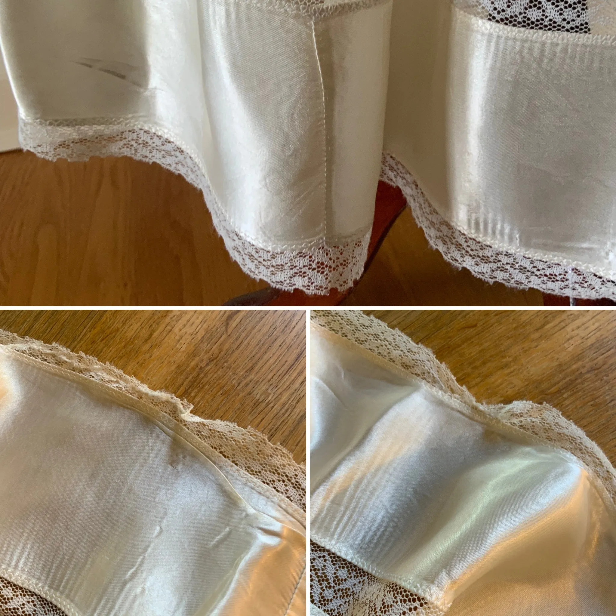 Satin Bridal Nightgown - 50s - 50AE